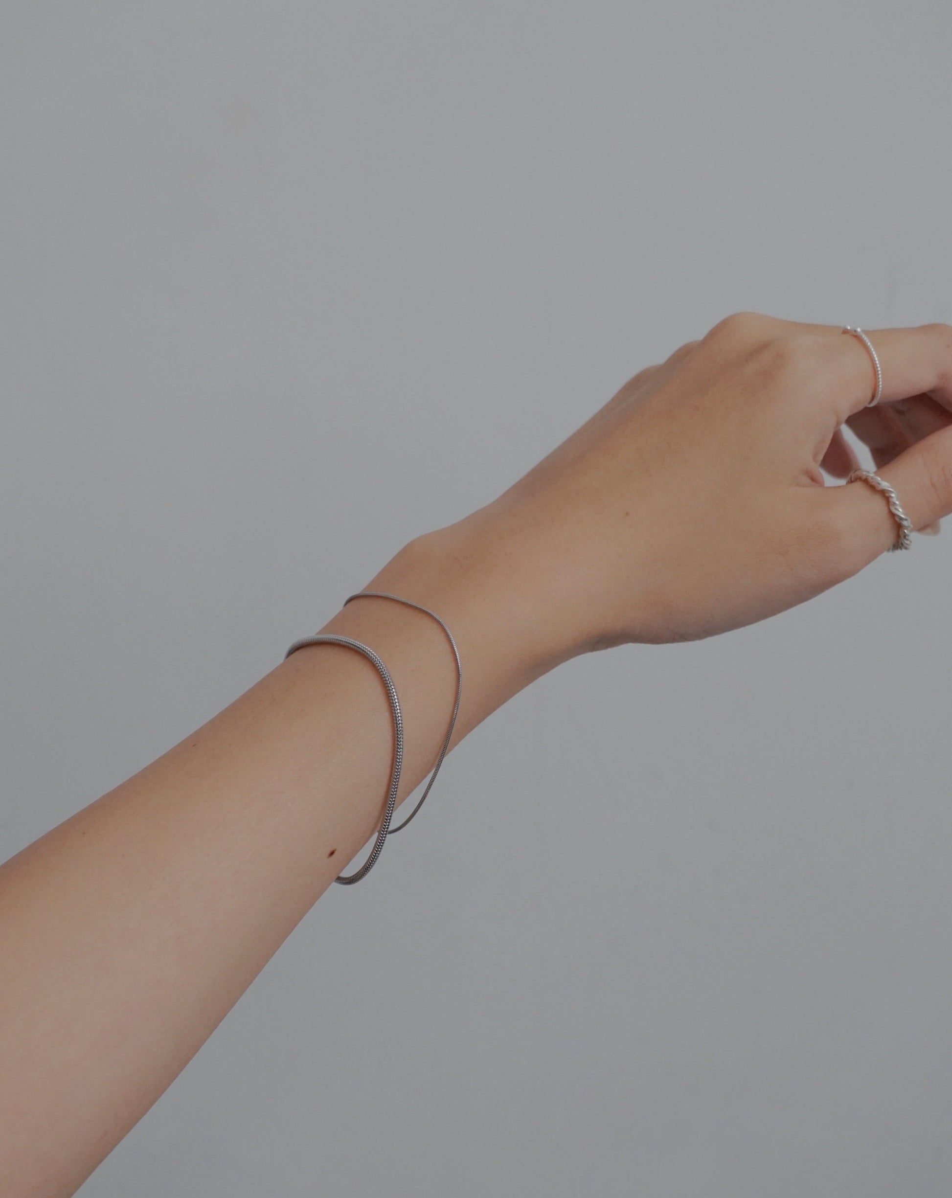 Sleek Snake Chain Bracelet in Silver