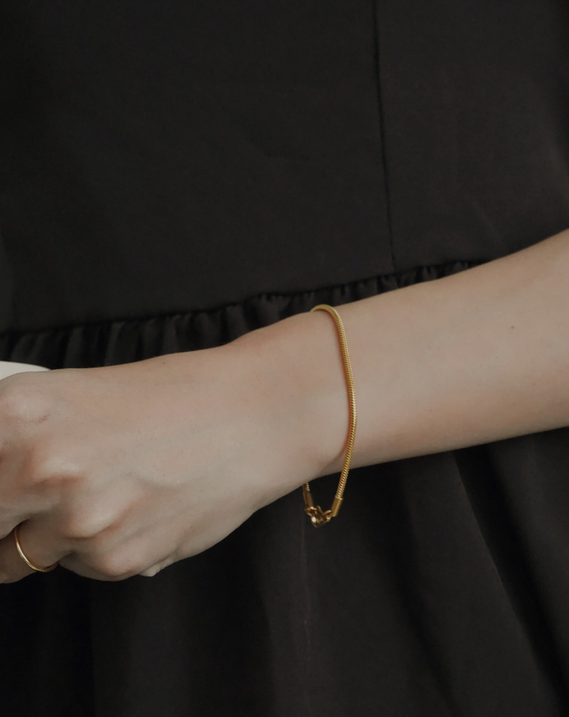 Sleek Snake Chain Bracelet in Gold