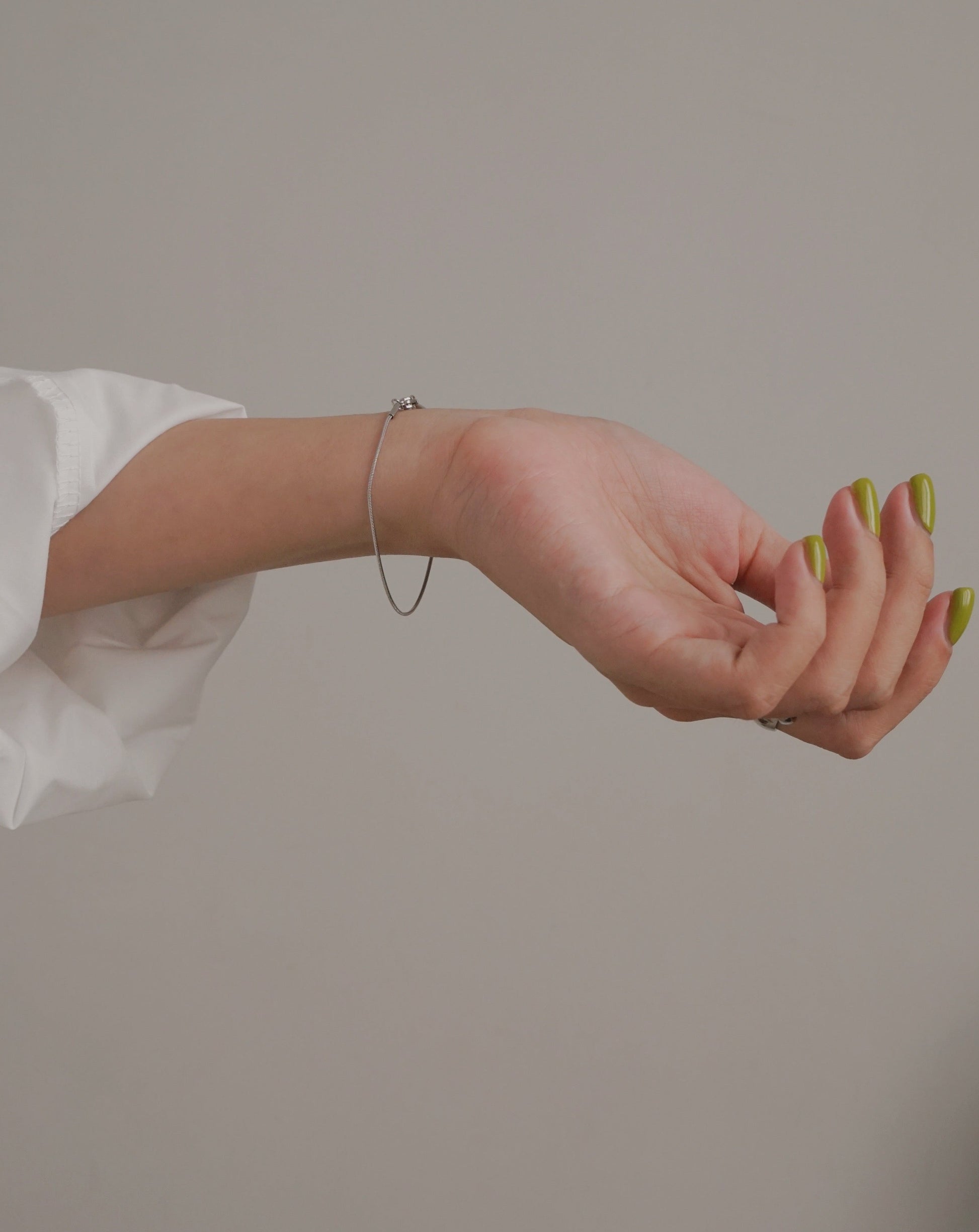 Sleek Snake Chain Bracelet in Silver