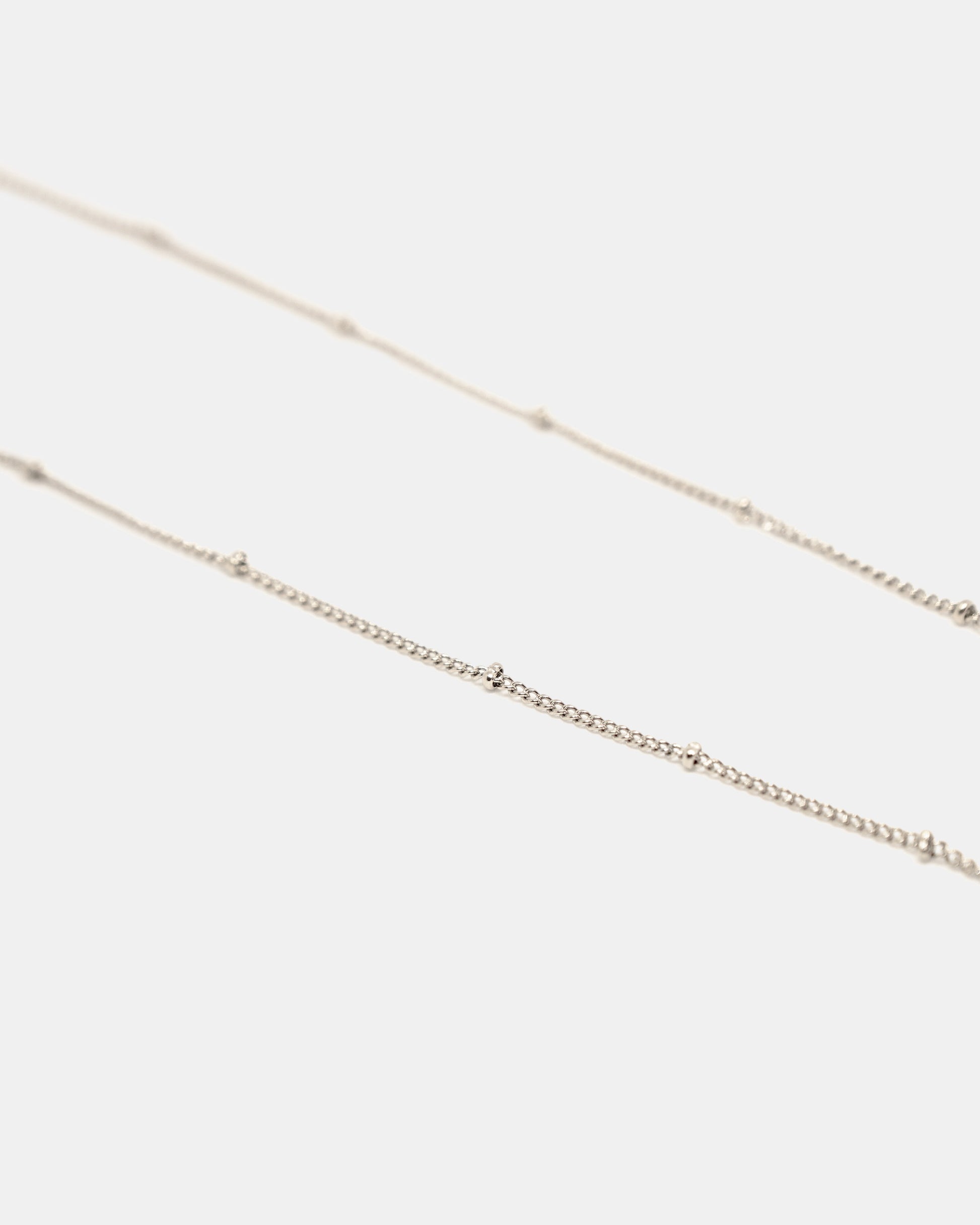 Beaded Necklace in Silver