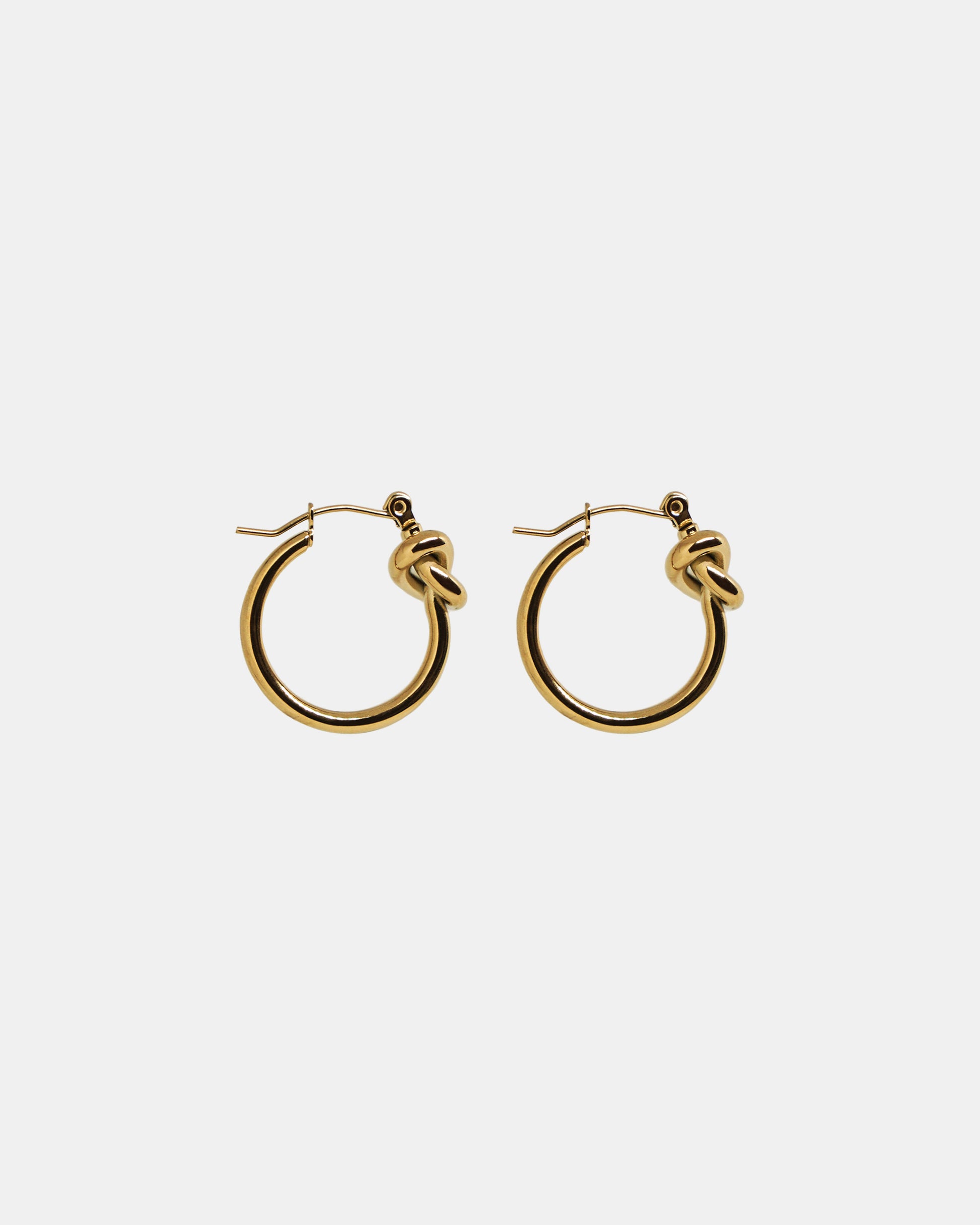 Classic Knot Hoops in Gold