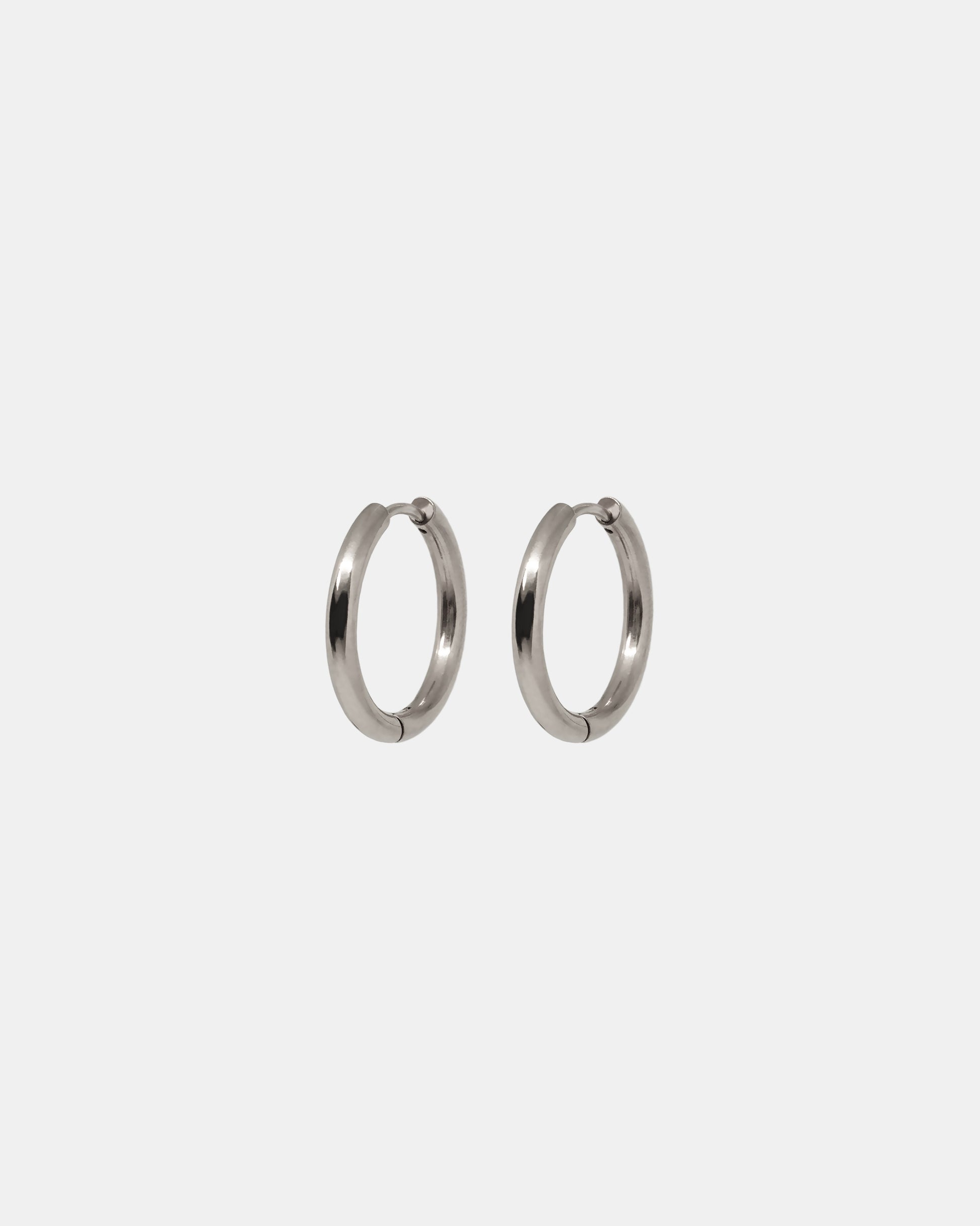 Midi Hoops in Silver