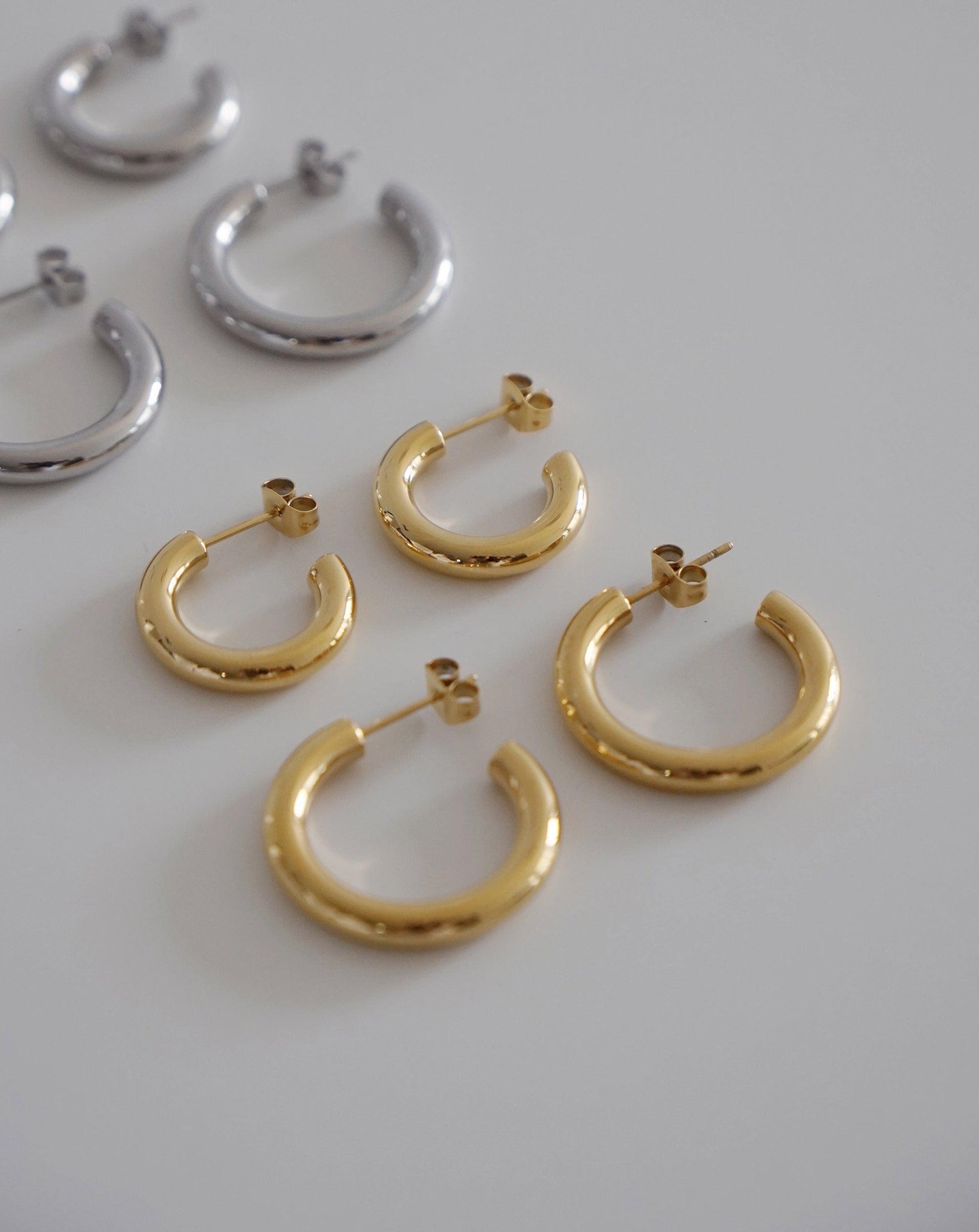 Classic Bold Hoops Gold | 316L Stainless Steel | el-jo studio