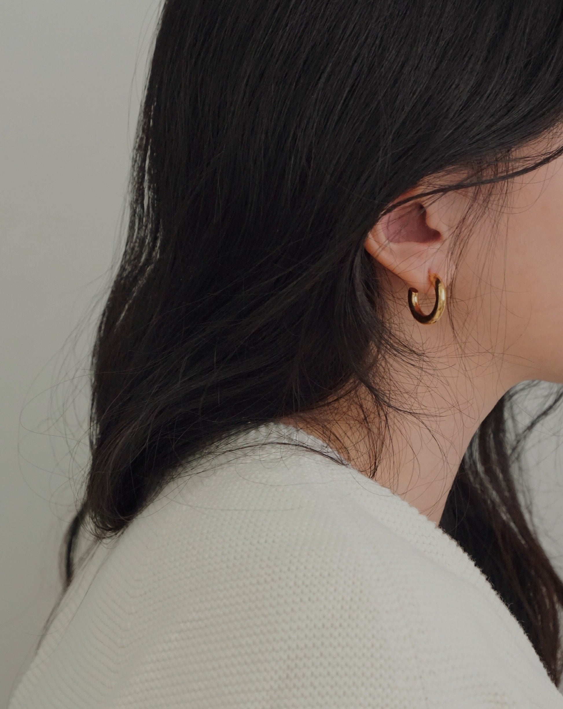 Classic Bold Hoops Gold | 316L Stainless Steel | el-jo studio