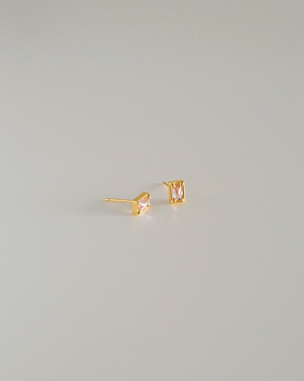 Aura Blush Stud Earrings in Gold