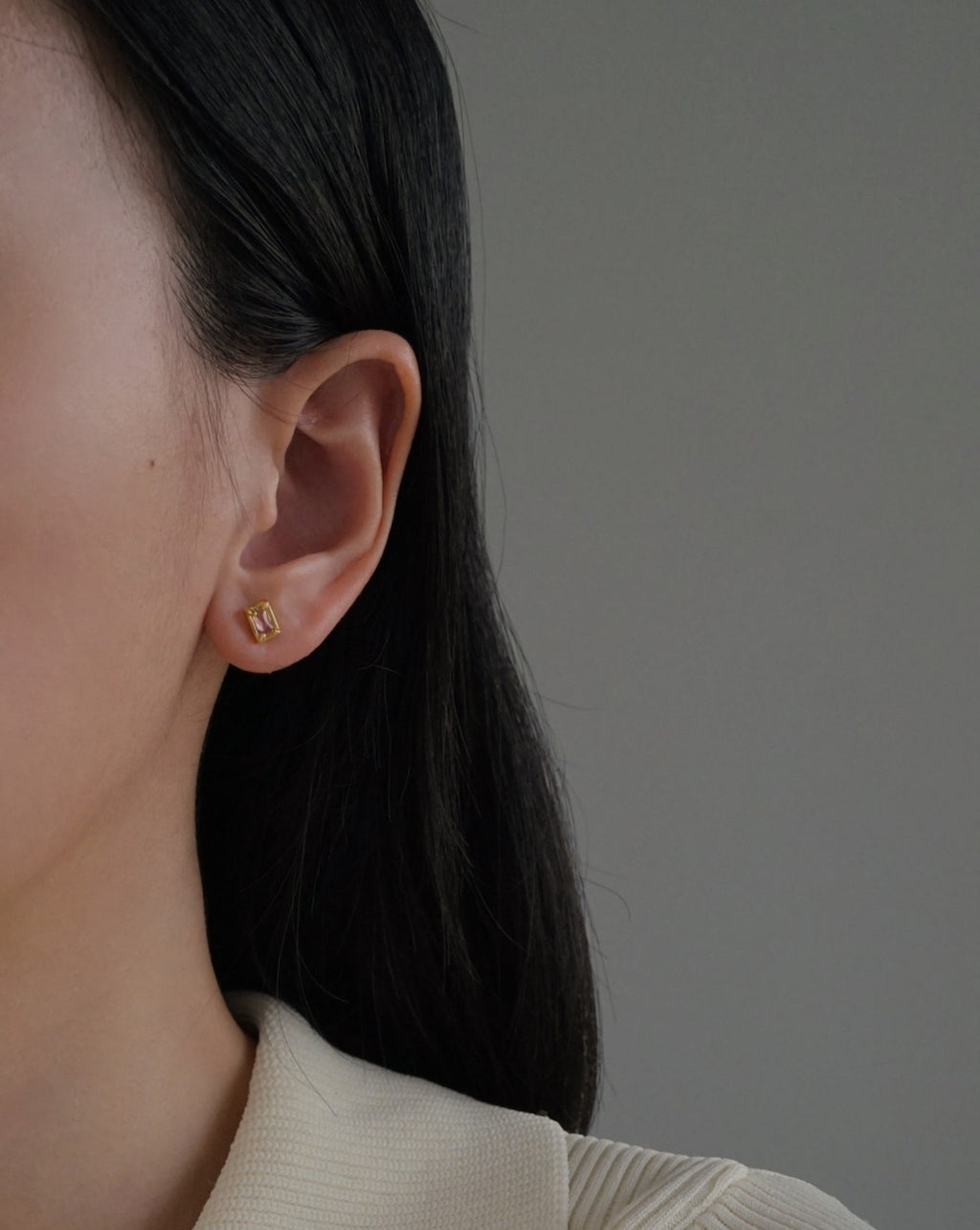 Aura Blush Stud Earrings in Gold