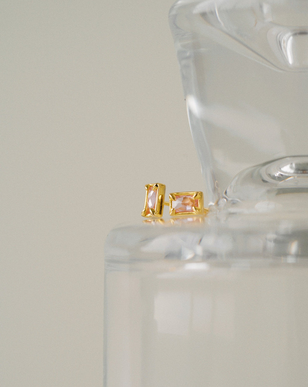 Aura Blush Stud Earrings in Gold