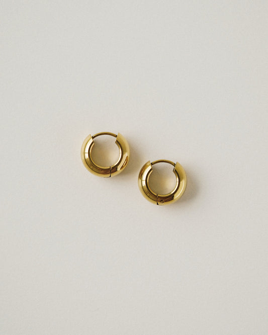 Chubby Hoops in Gold