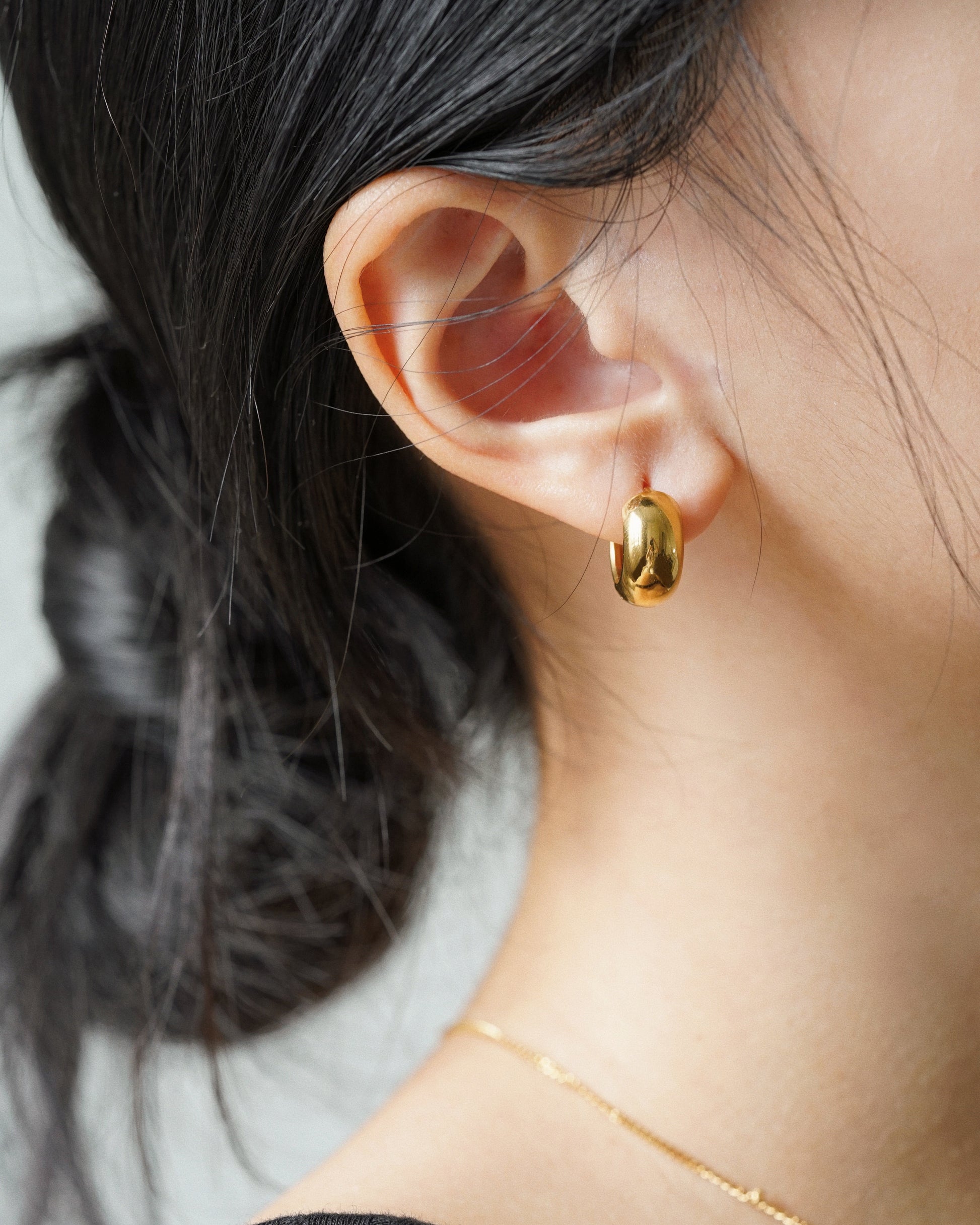 Chubby Hoops in Gold