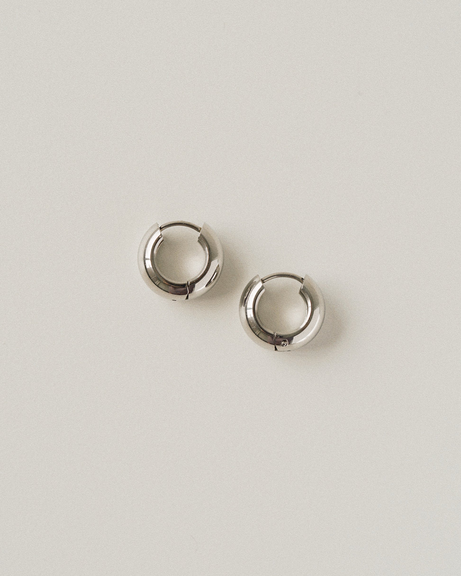 Chubby Hoops in Silver