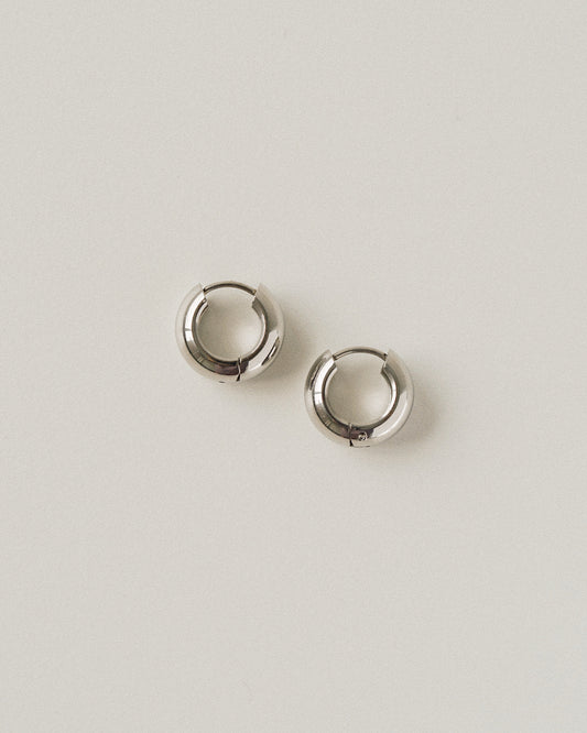 Chubby Hoops in Silver