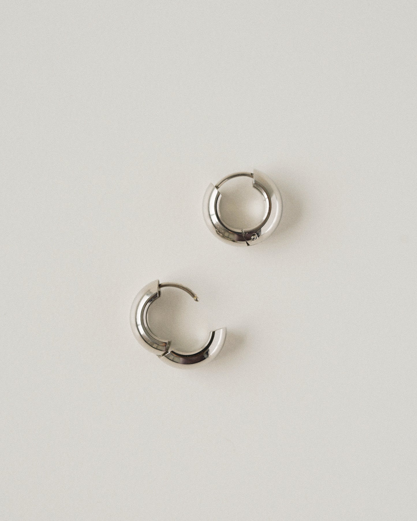 Chubby Hoops in Silver