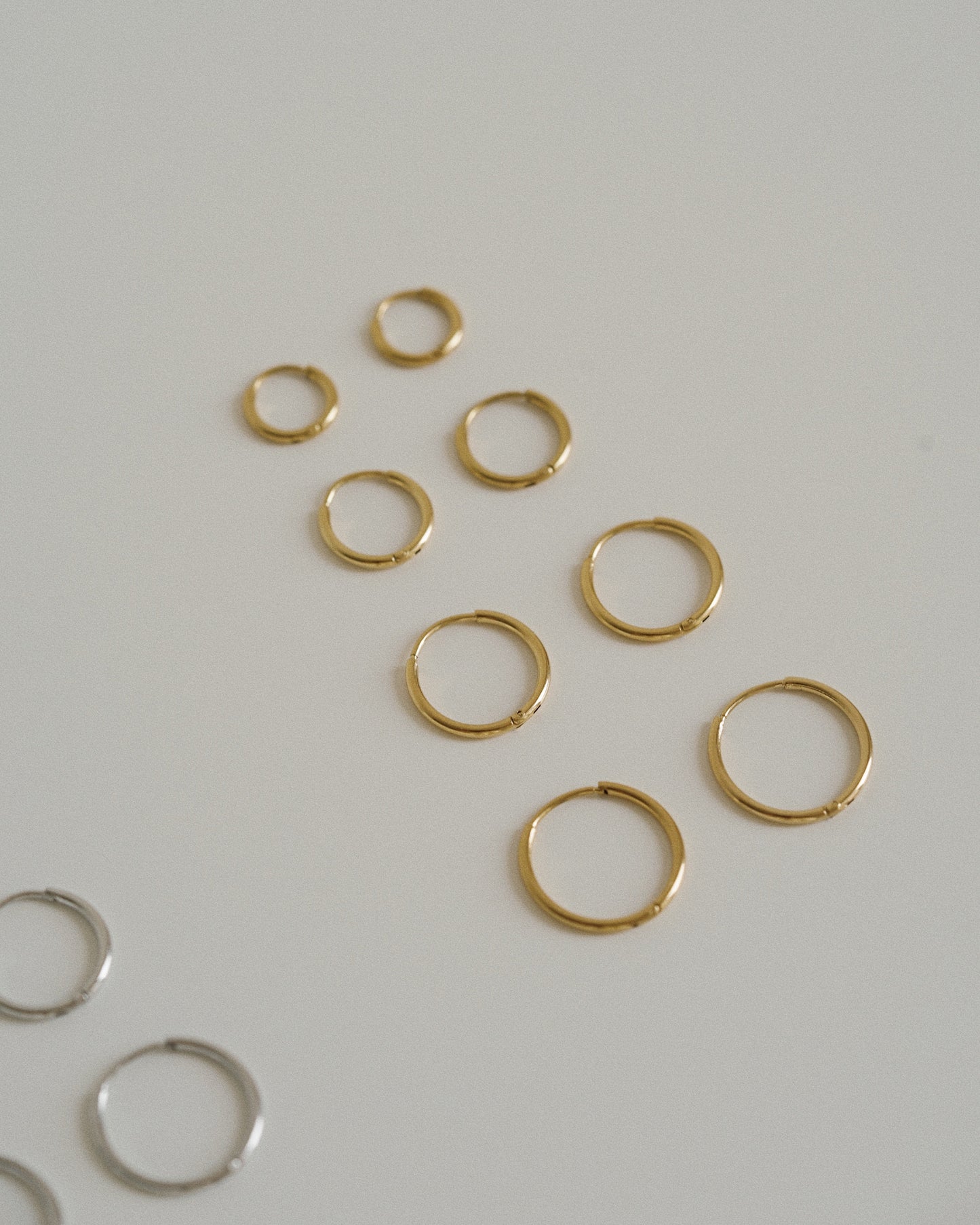 Basic Thin Hoops in Gold