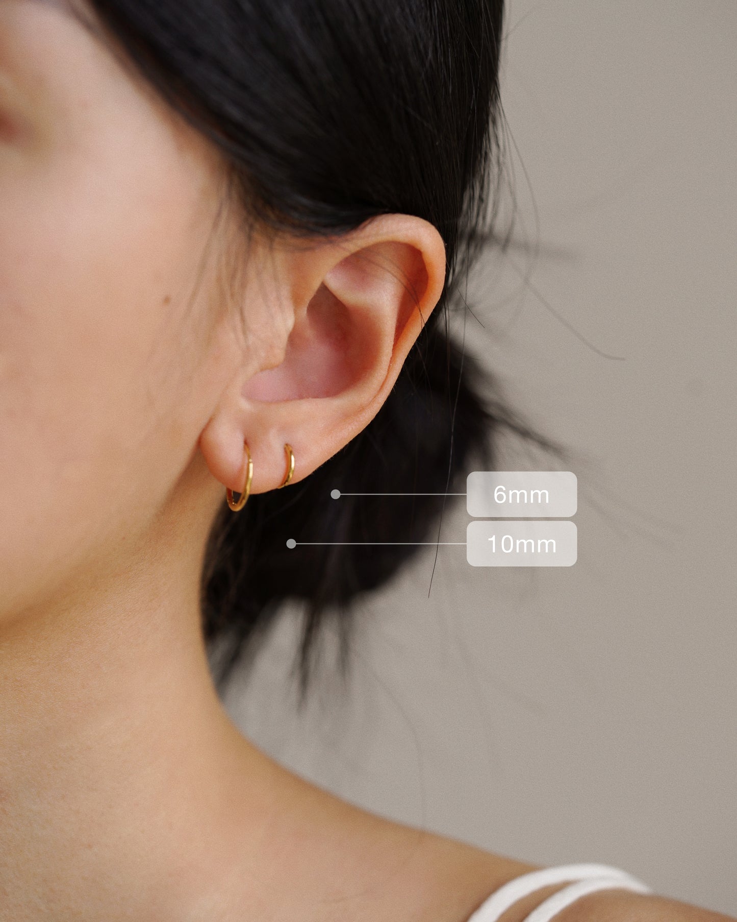 Basic Thin Hoops in Gold