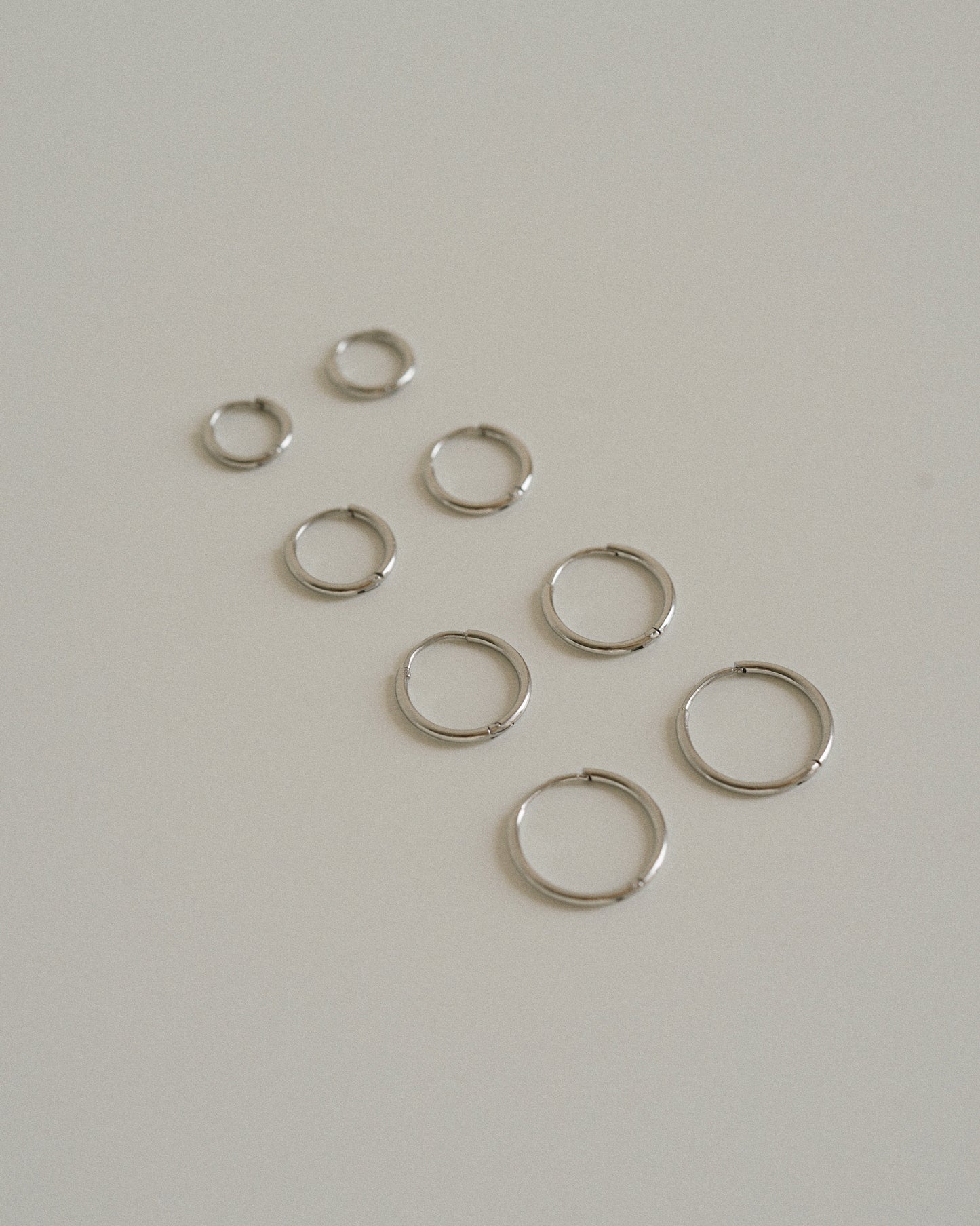 Basic Thin Hoops in Silver