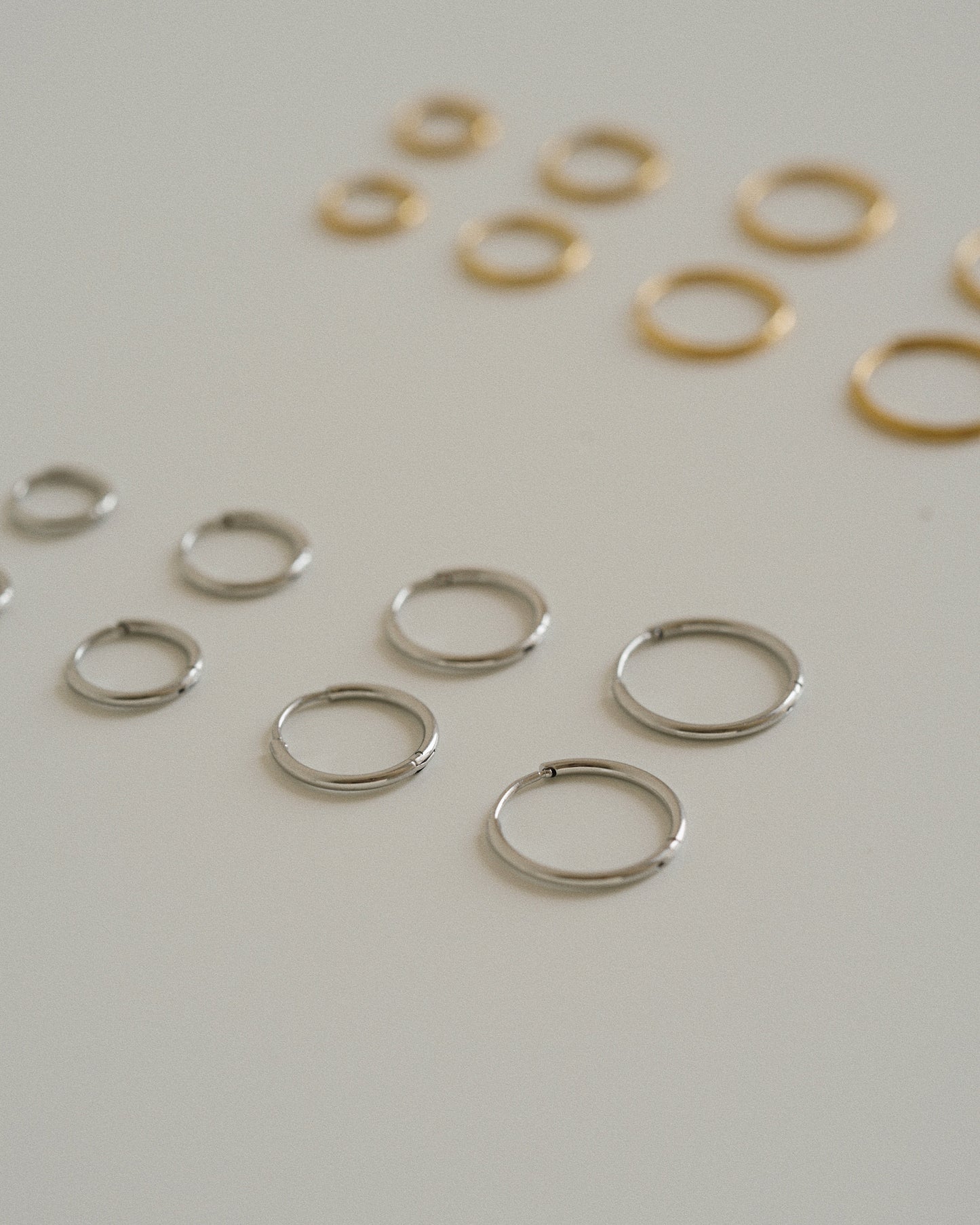 Basic Thin Hoops in Silver