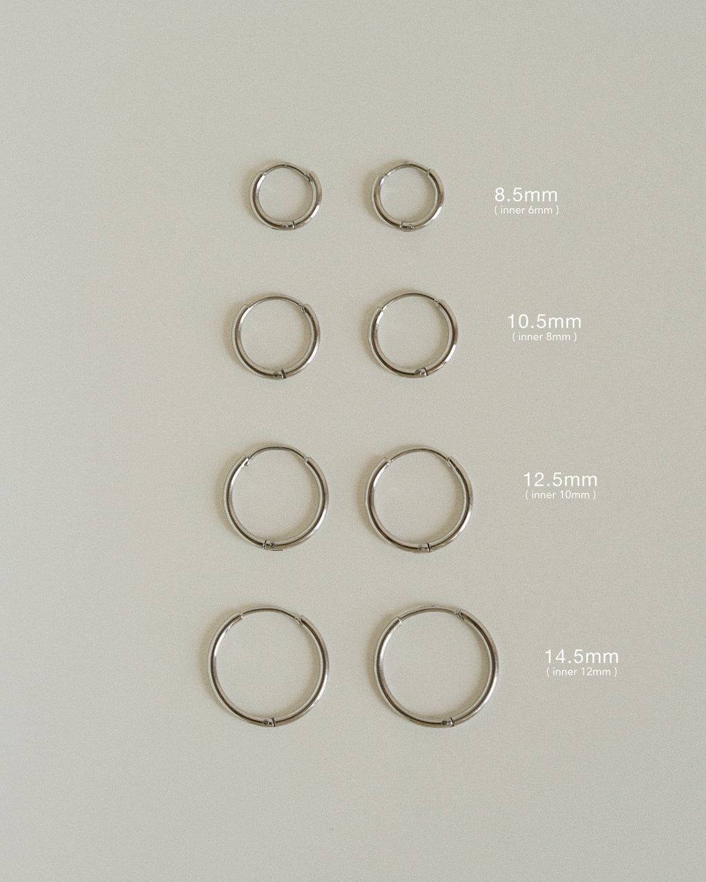 Basic Thin Hoops in Silver