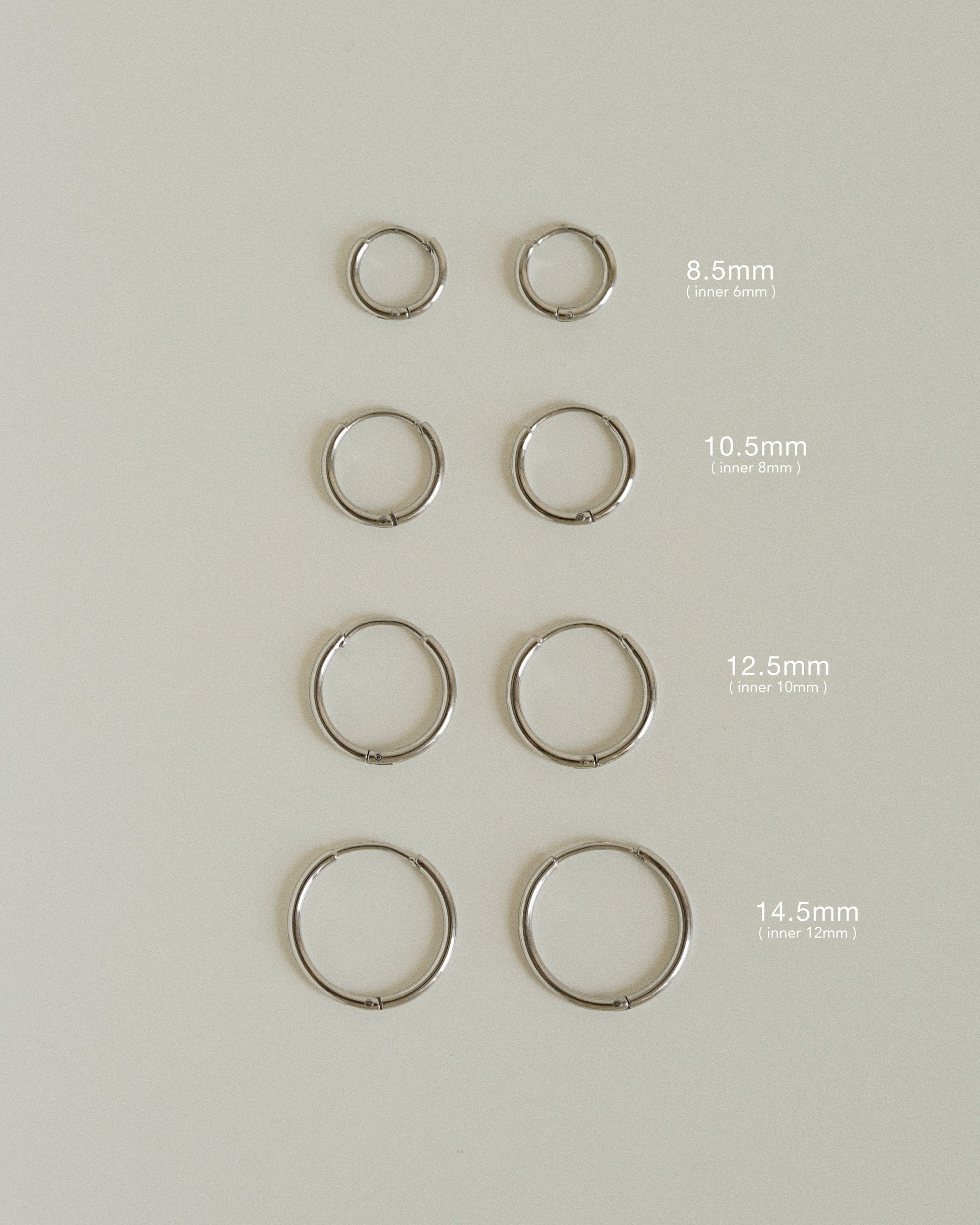 Basic Thin Hoops in Silver