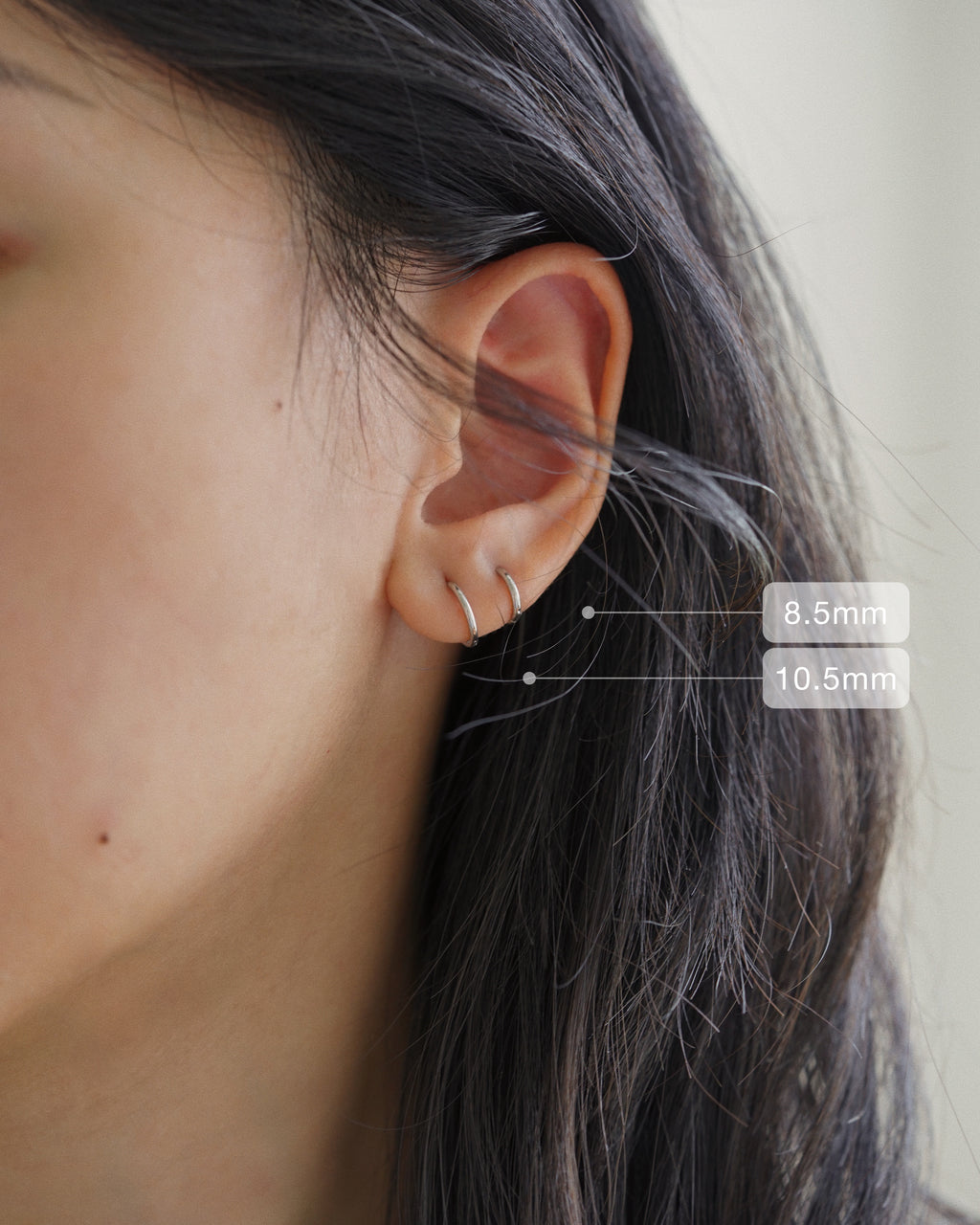 Basic Thin Hoops in Silver