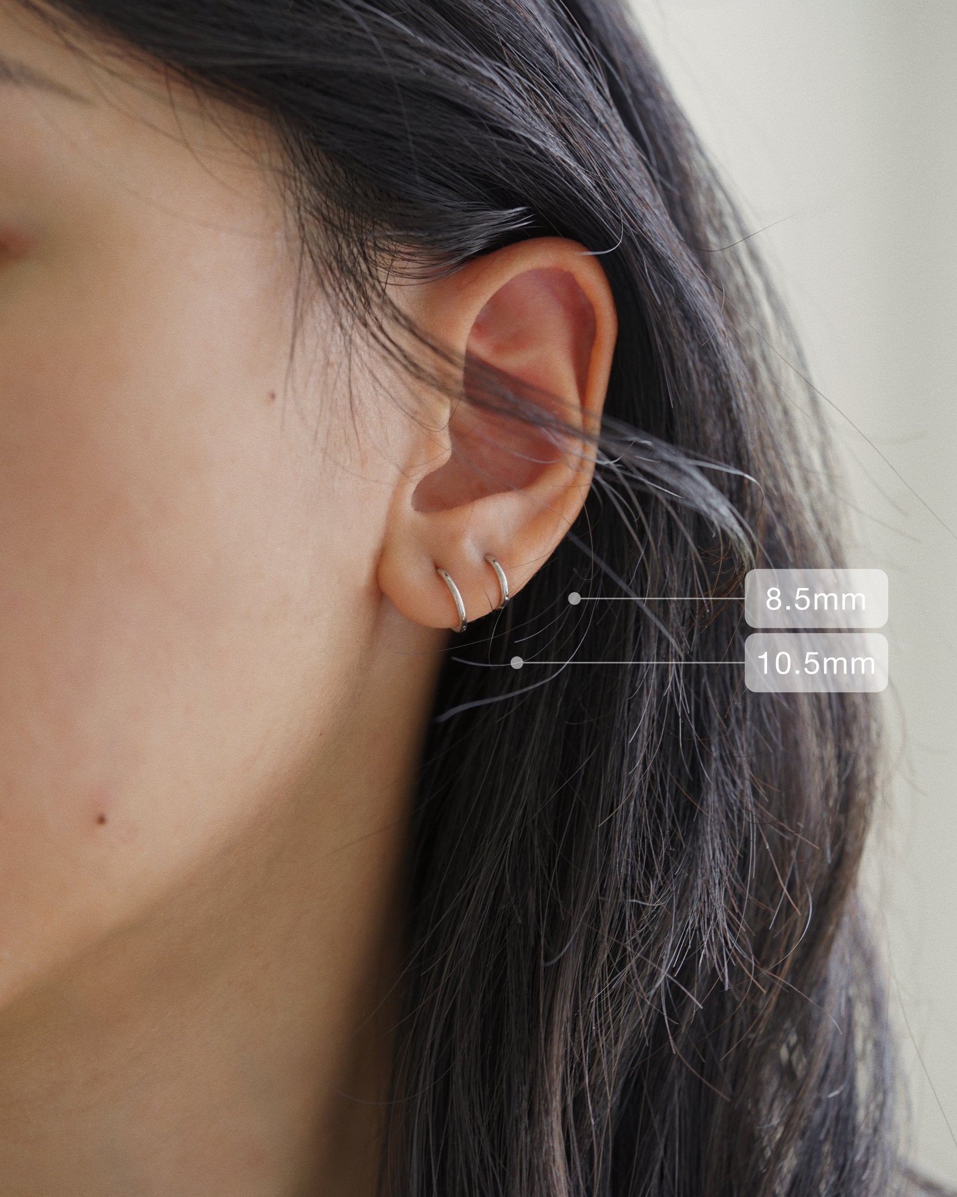 Basic Thin Hoops in Silver