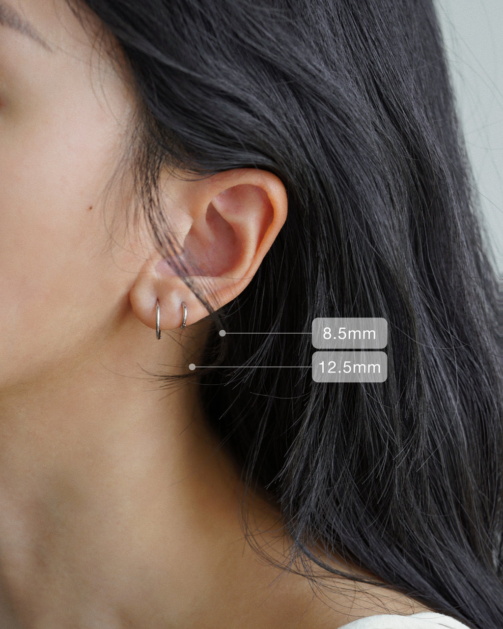 Basic Thin Hoops in Silver