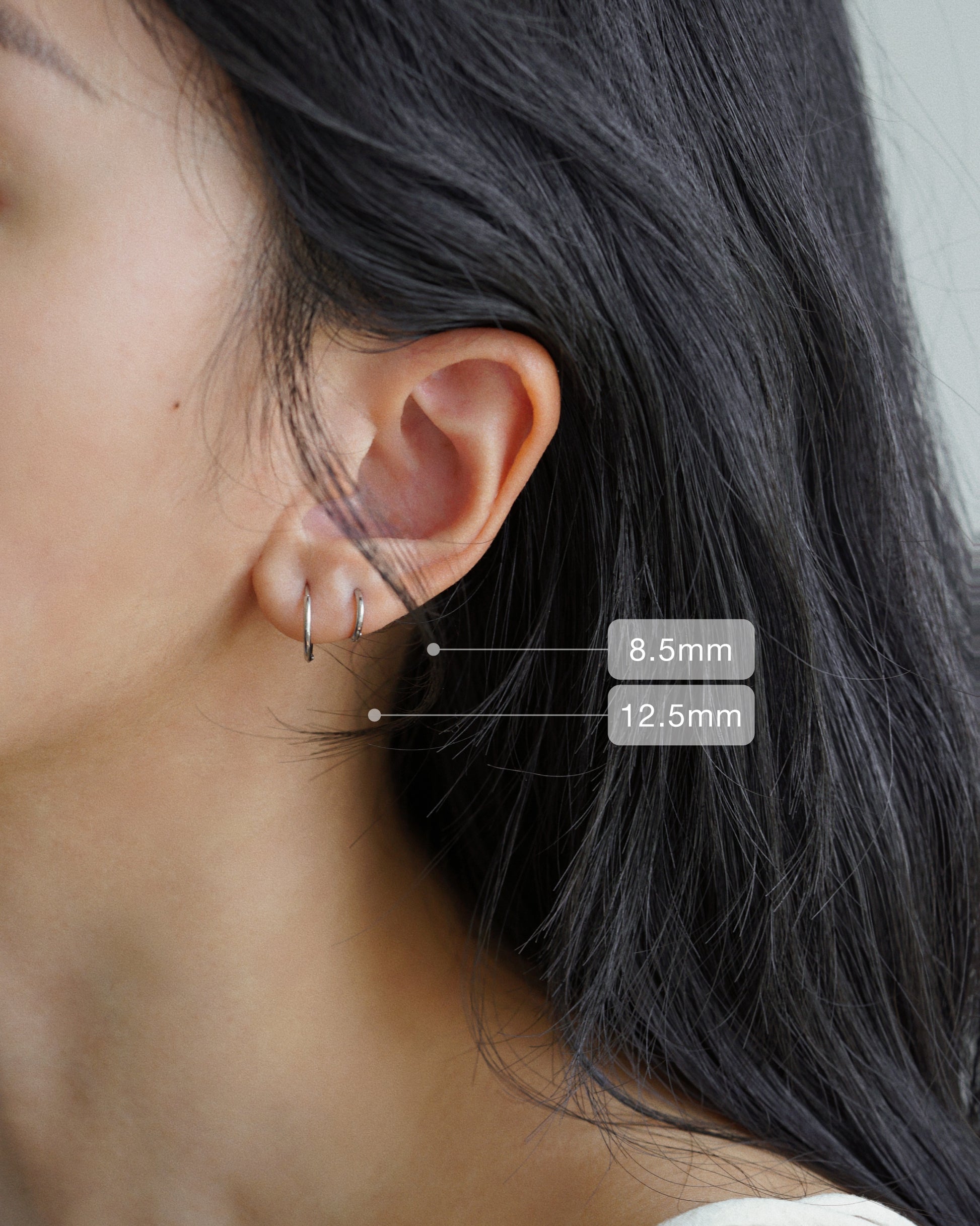 Basic Thin Hoops in Silver
