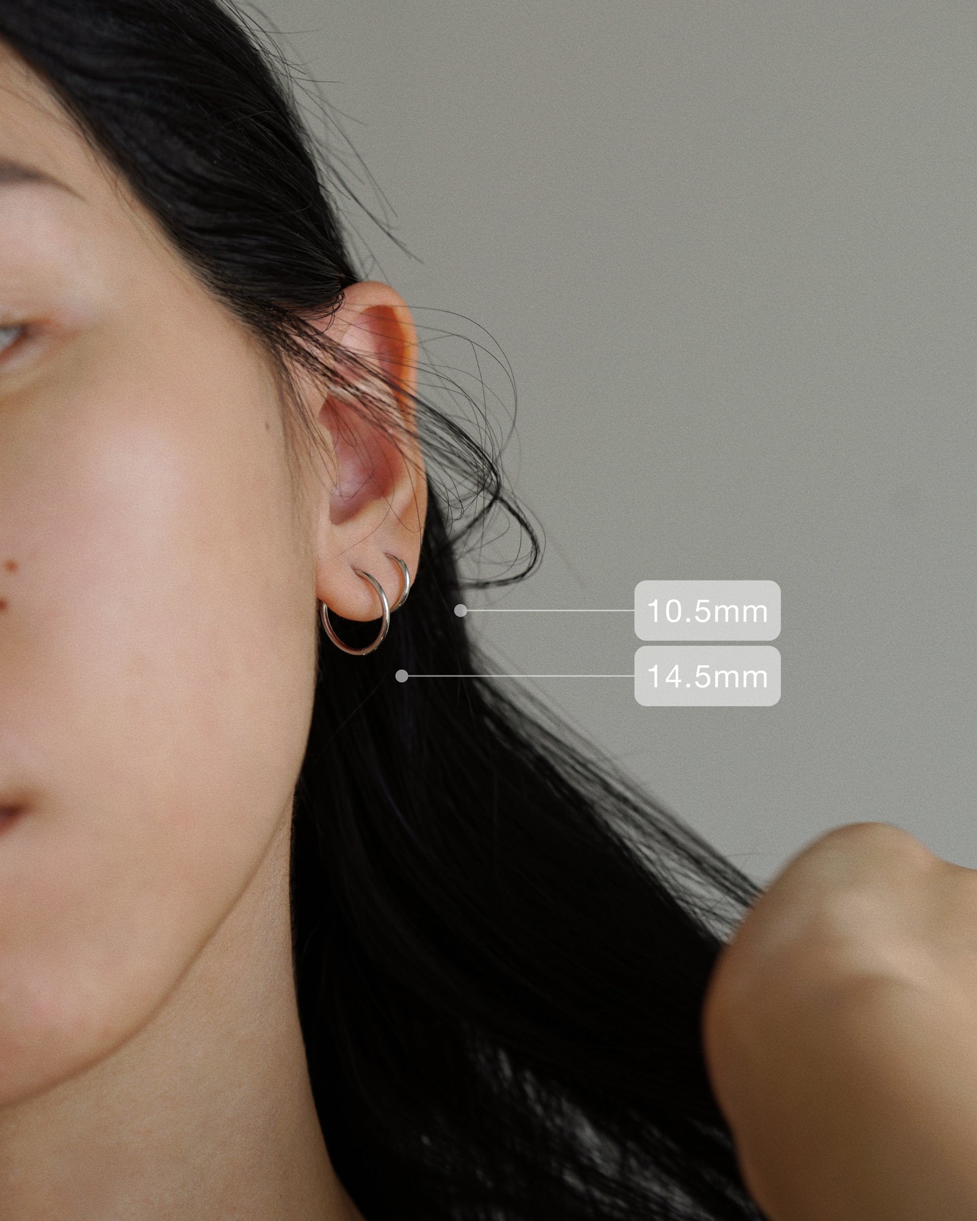 Basic Thin Hoops in Silver
