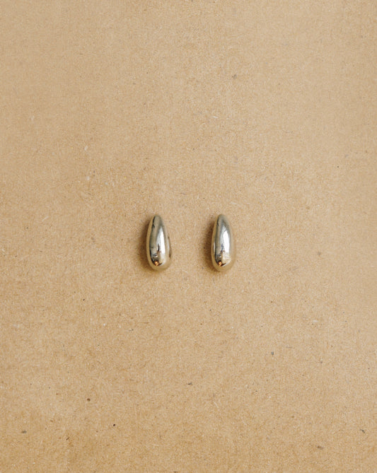 Droplet Stud Earrings in Silver