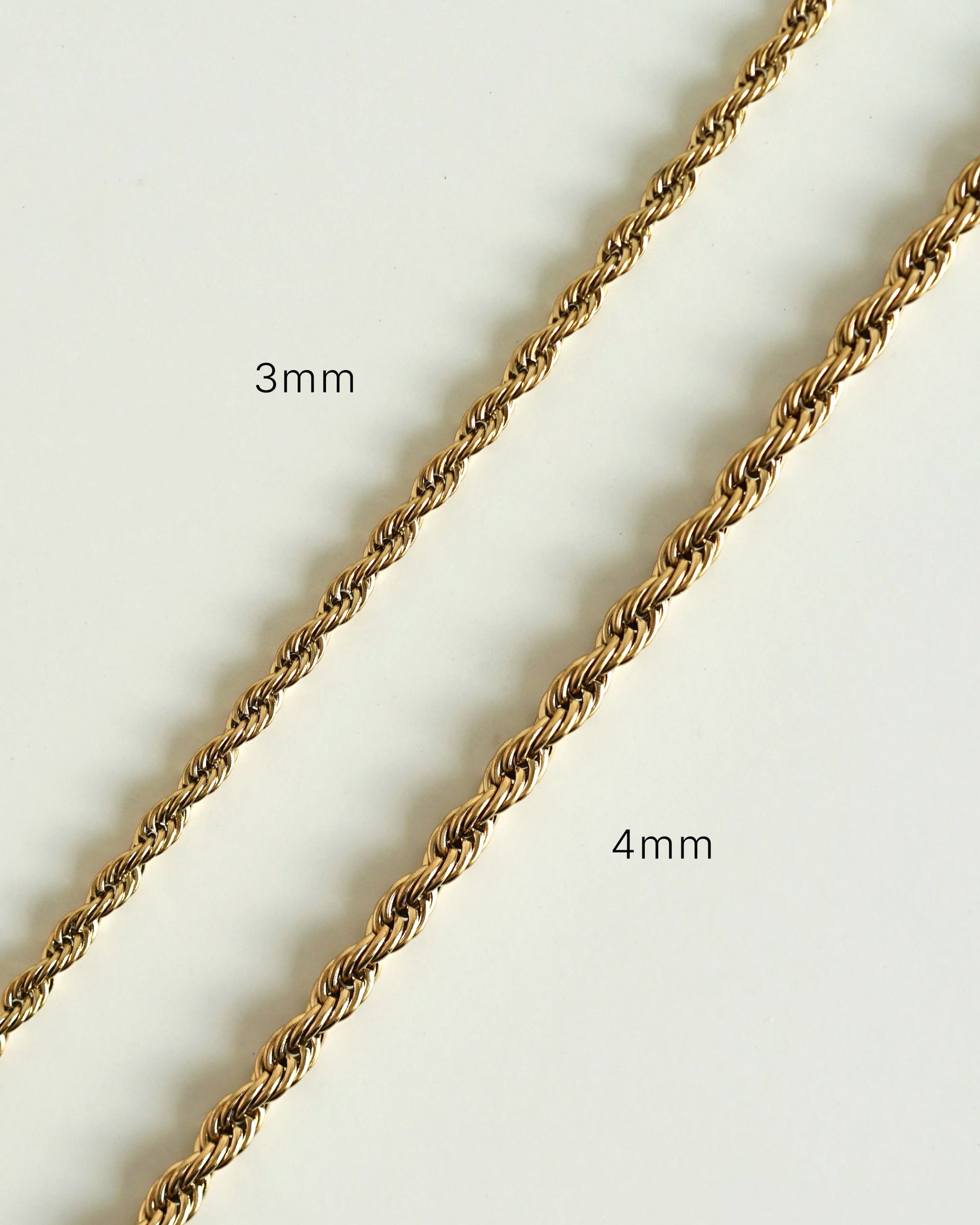 Rope Chain Necklace in Gold