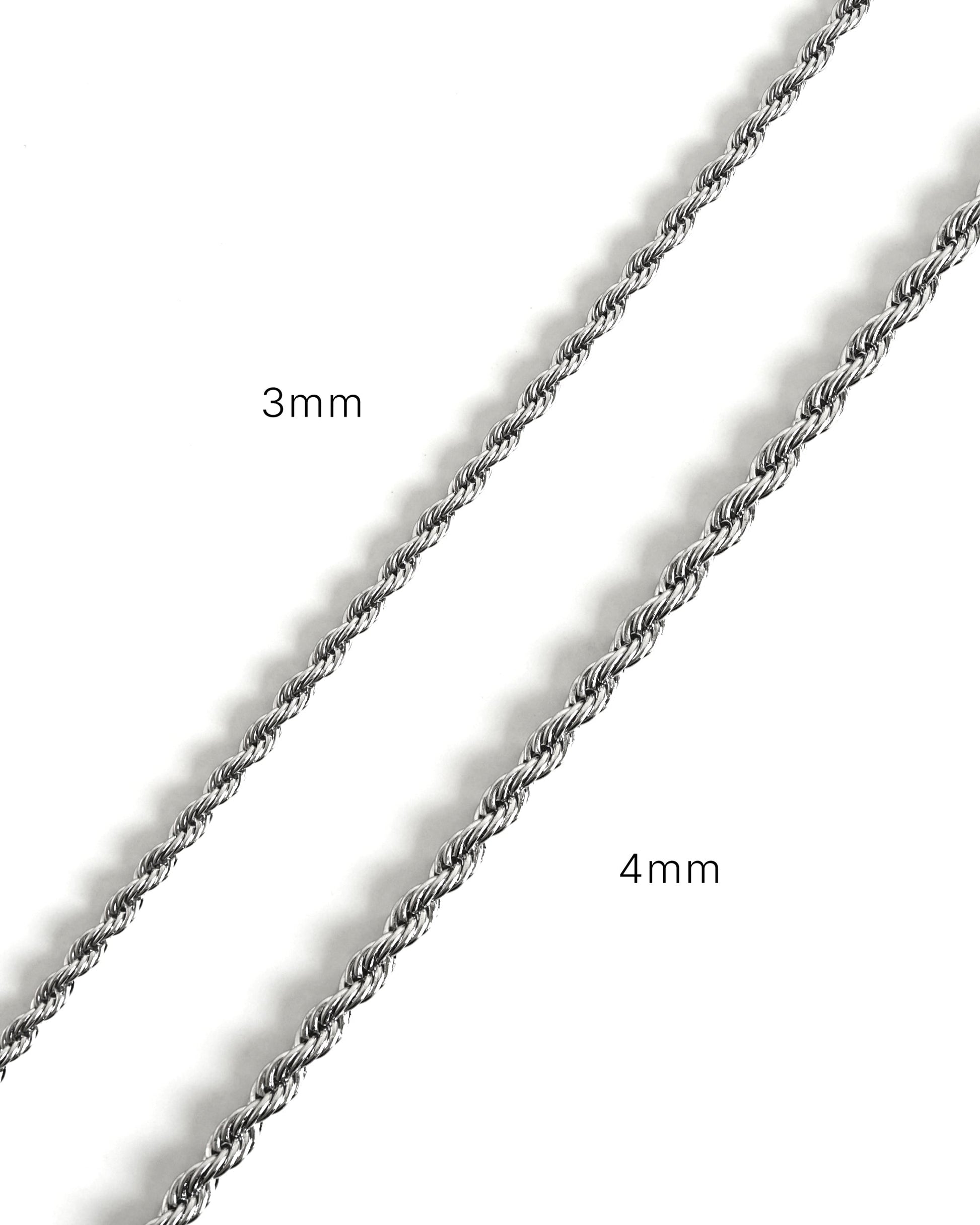 Rope Chain Necklace in Silver