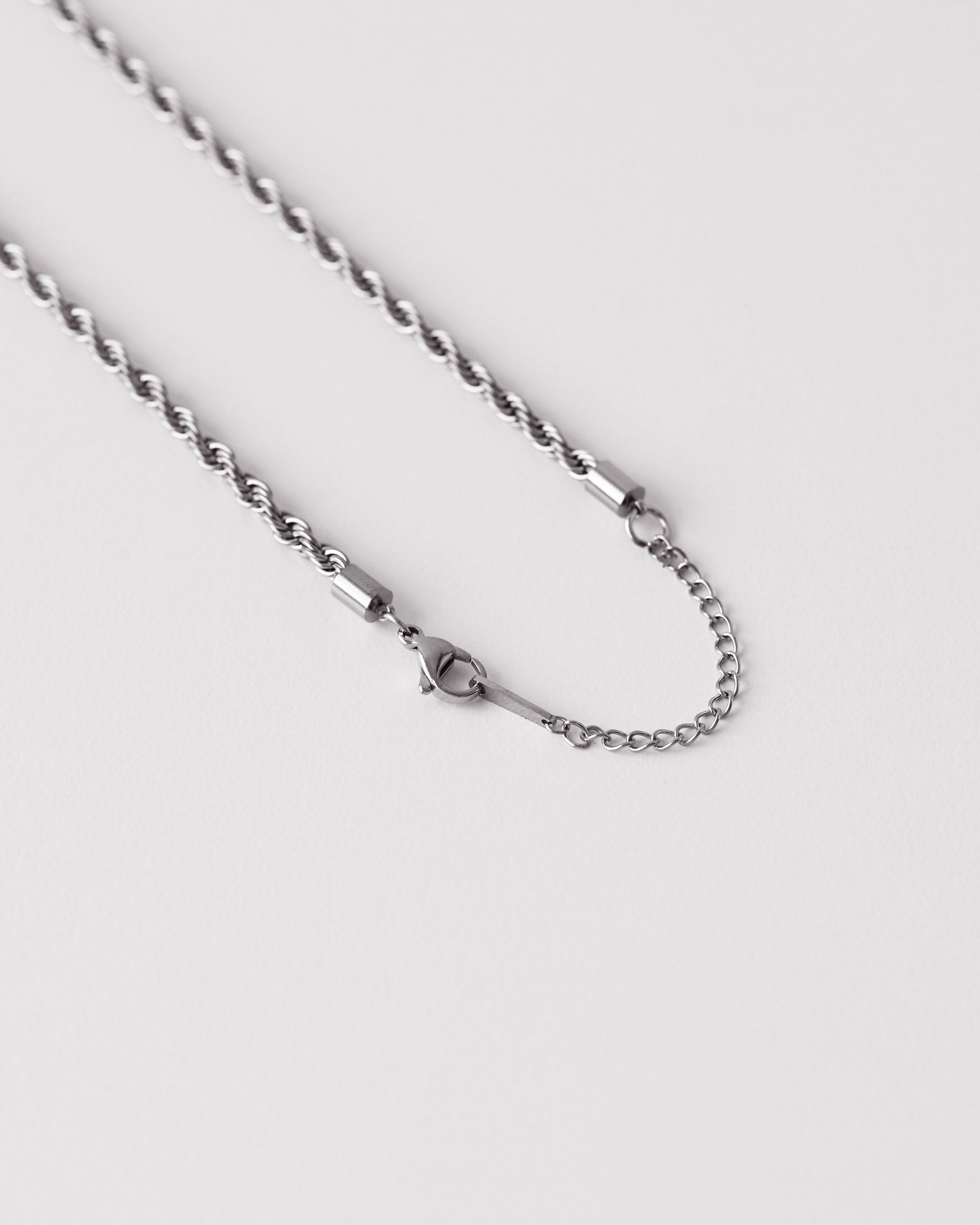 Rope Chain Necklace in Silver