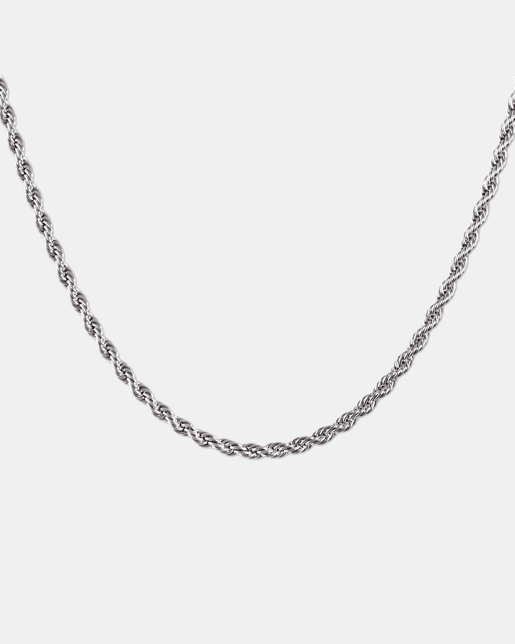 Rope Chain Necklace in Silver
