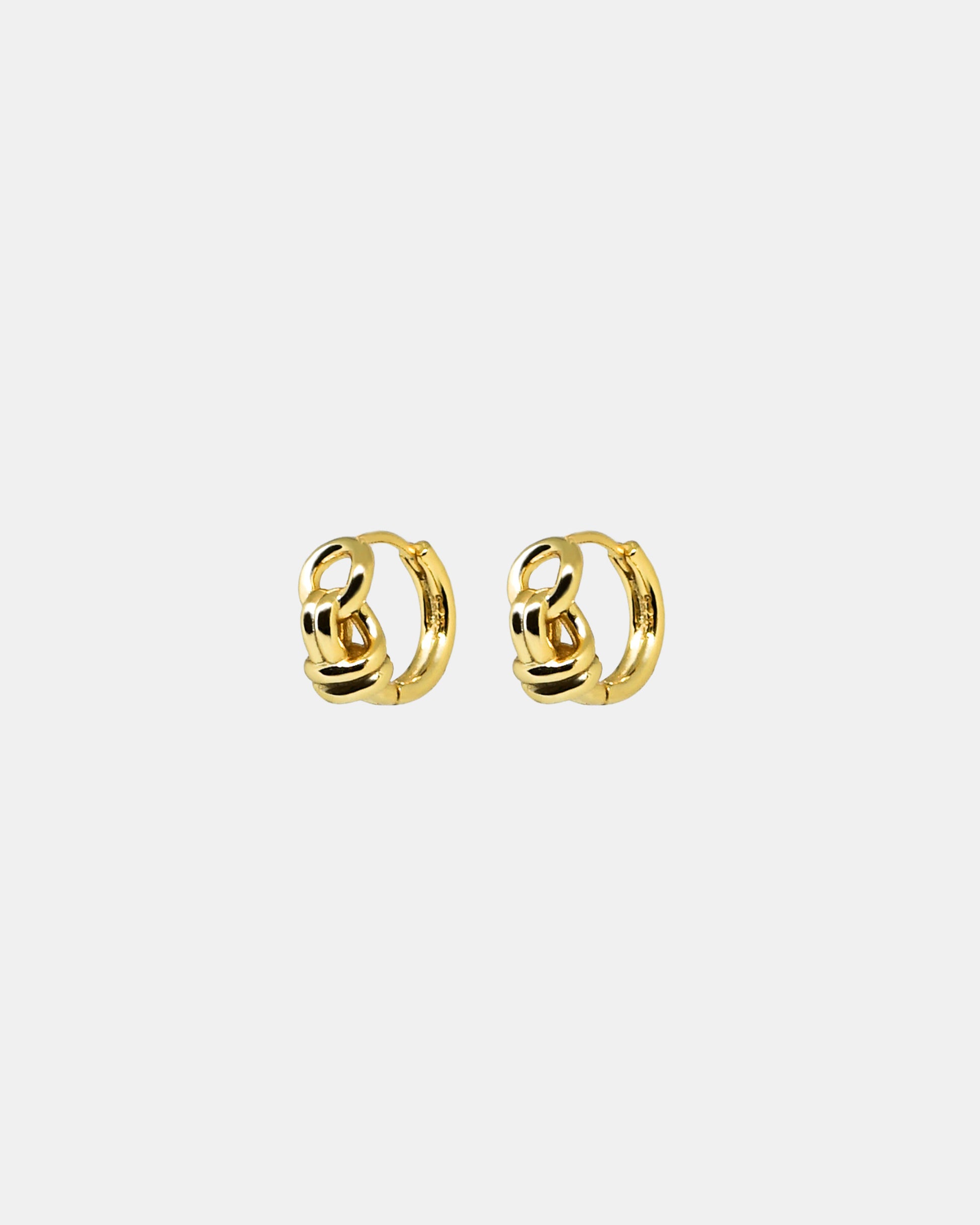 Leia Knot Hoops in Gold