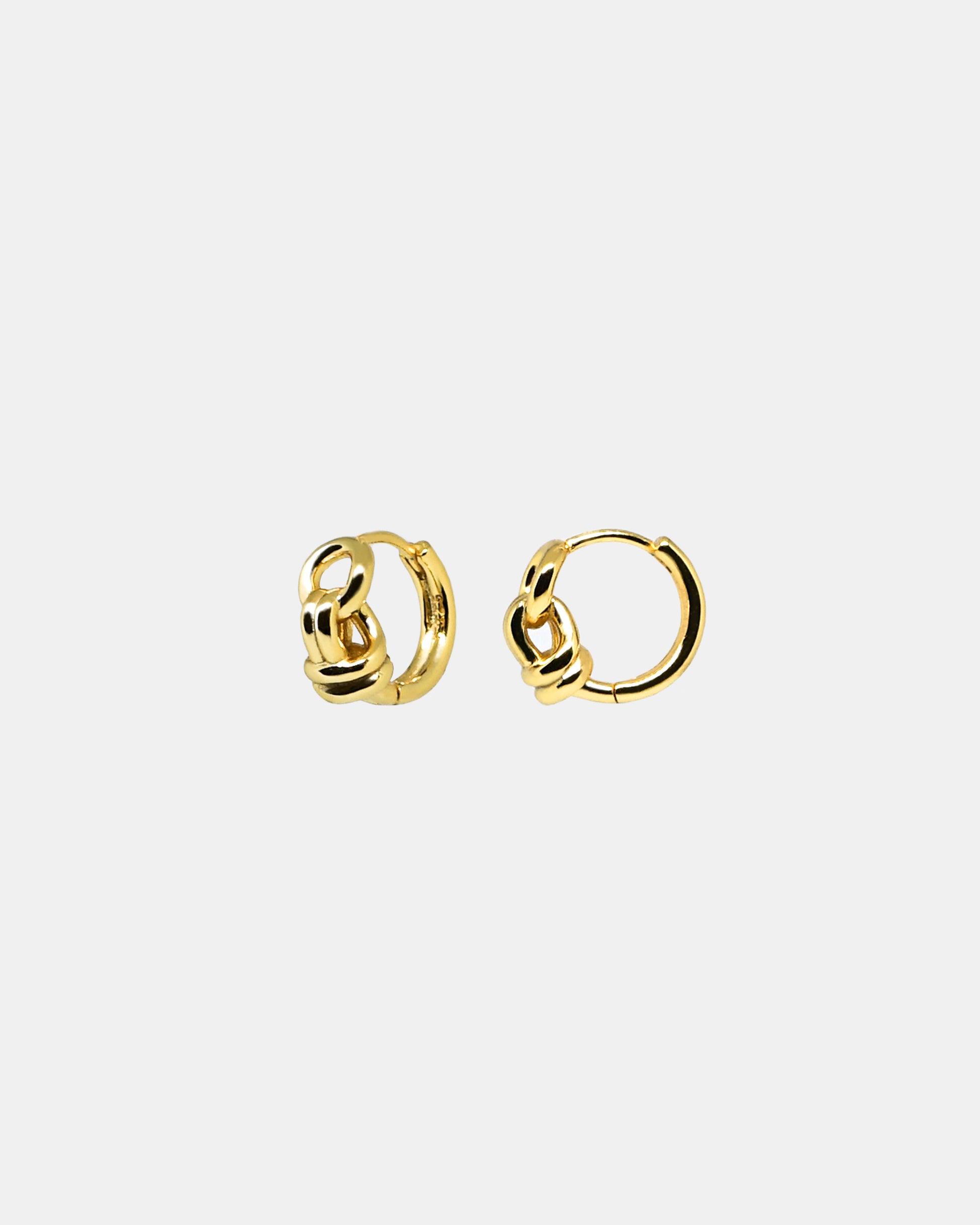 Leia Knot Hoops in Gold