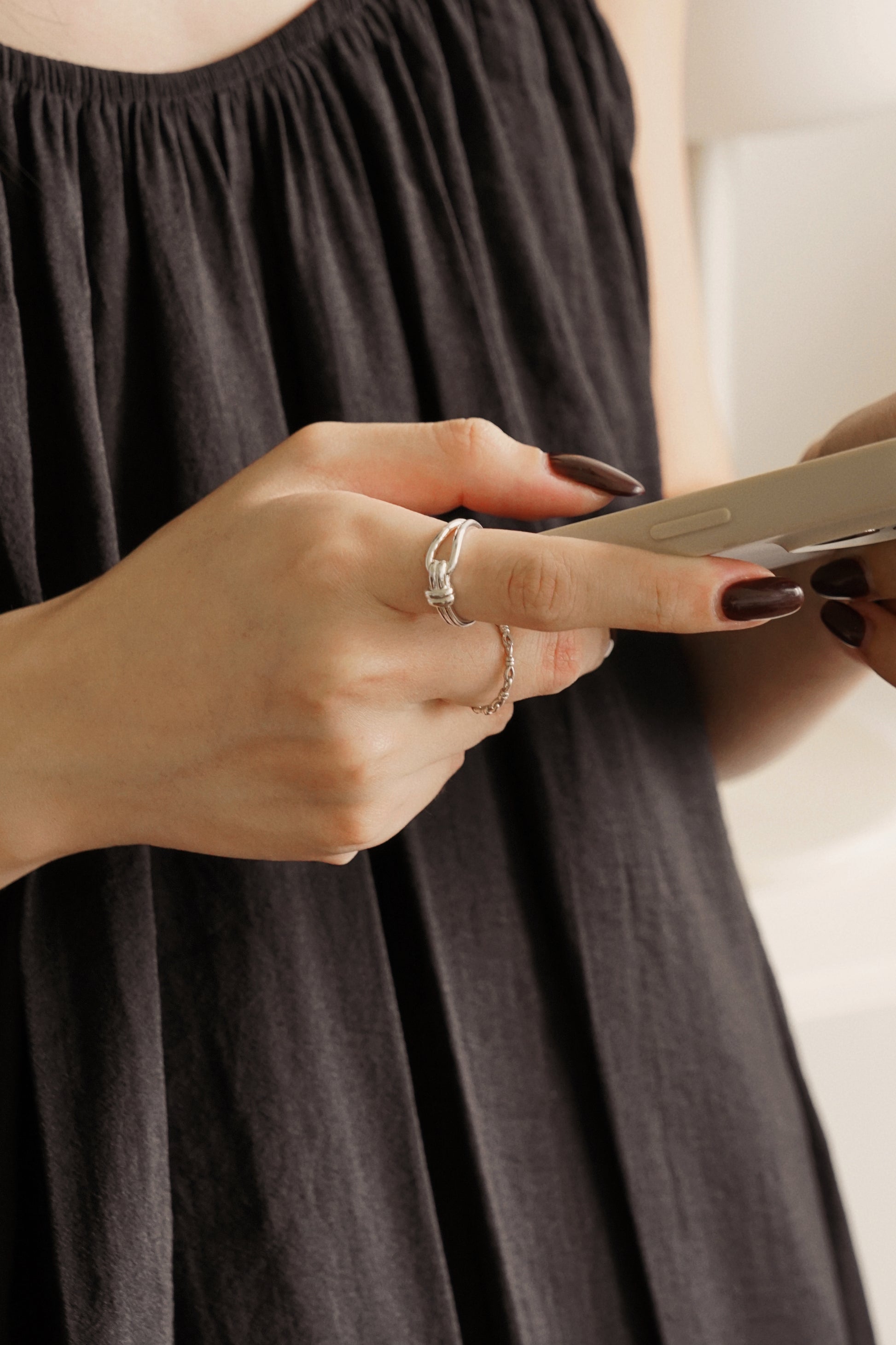 Leia Knot Ring in Silver
