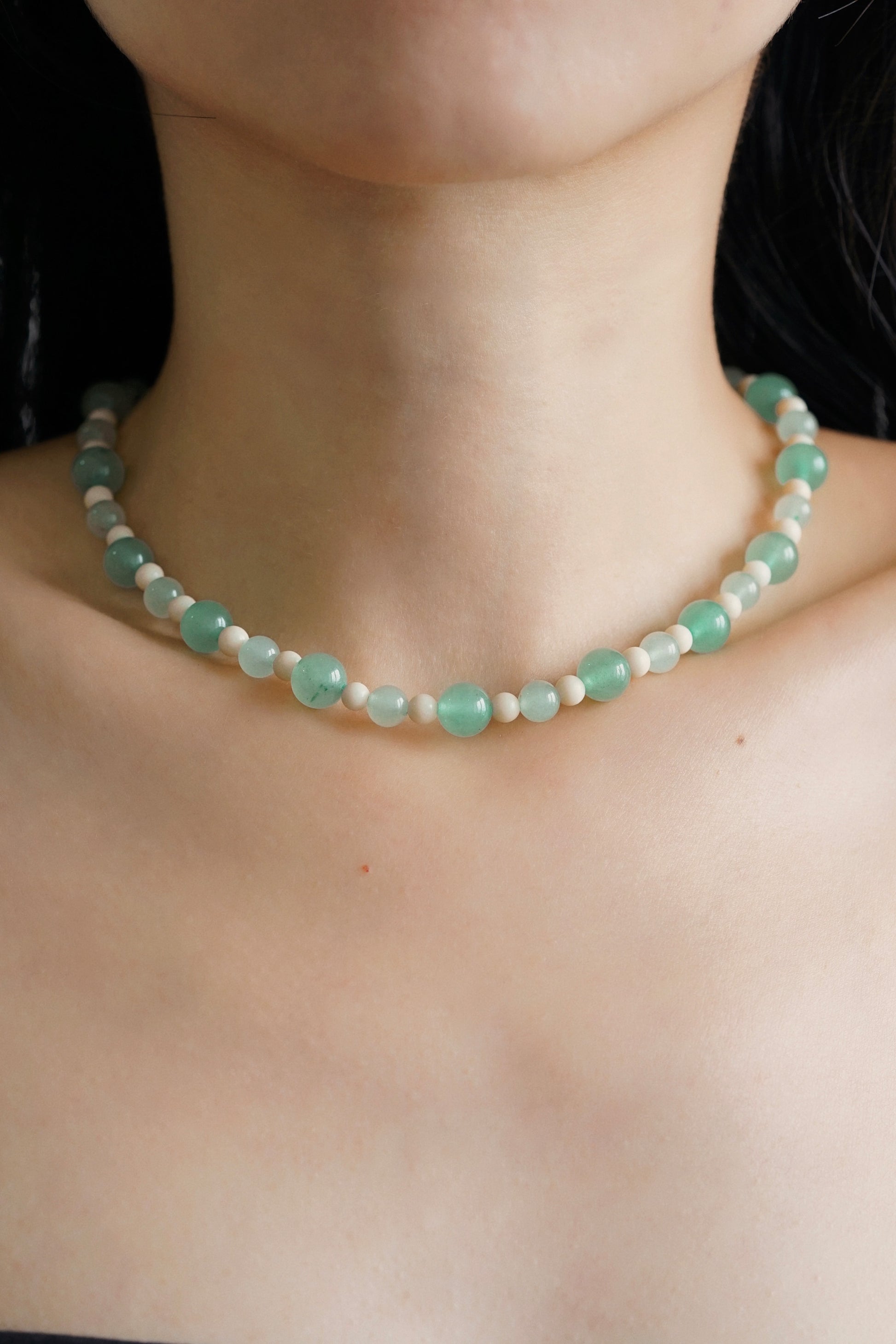 Mint Pebble Necklace