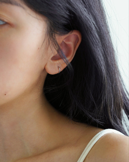 Basic Thin Hoops in Silver