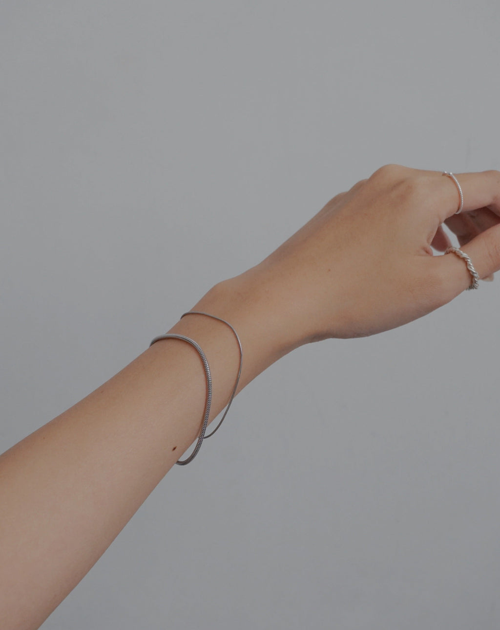 Sleek Snake Chain Bracelet in Silver