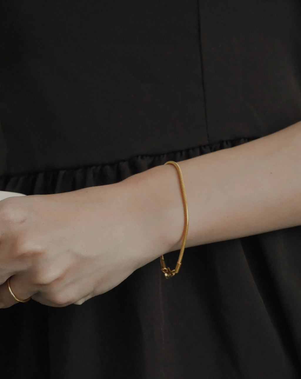 Sleek Snake Chain Bracelet in Gold