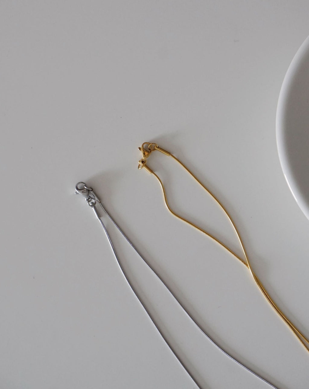 Sleek Snake Chain Necklace in Silver