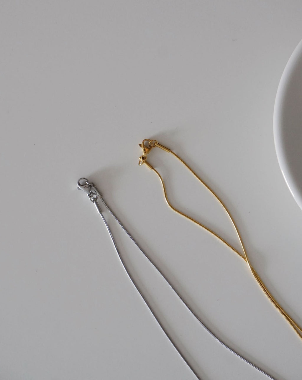 Sleek Snake Chain Necklace in Gold