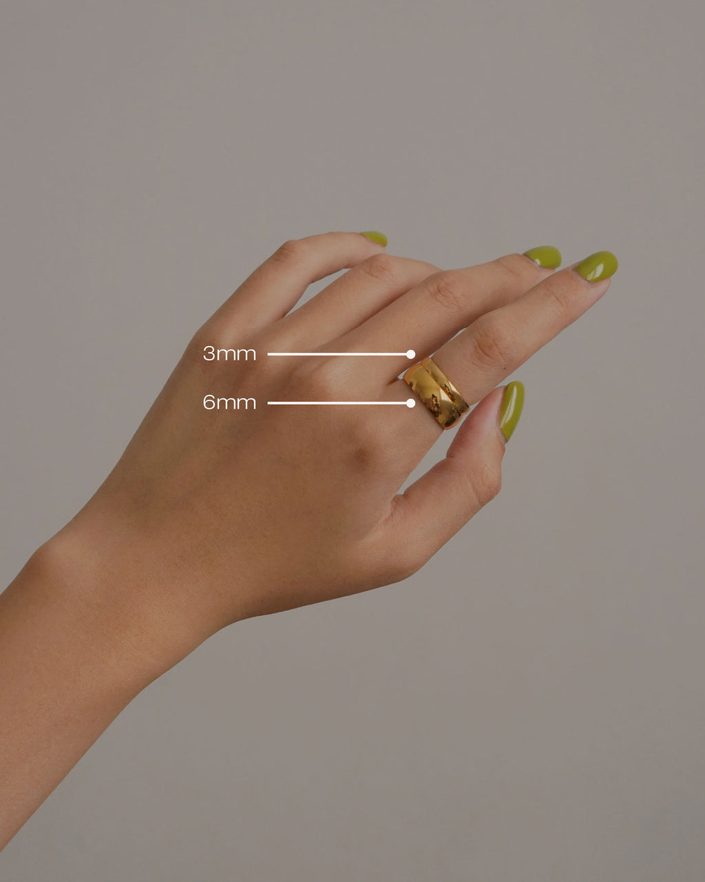 3mm Curve Band in Gold
