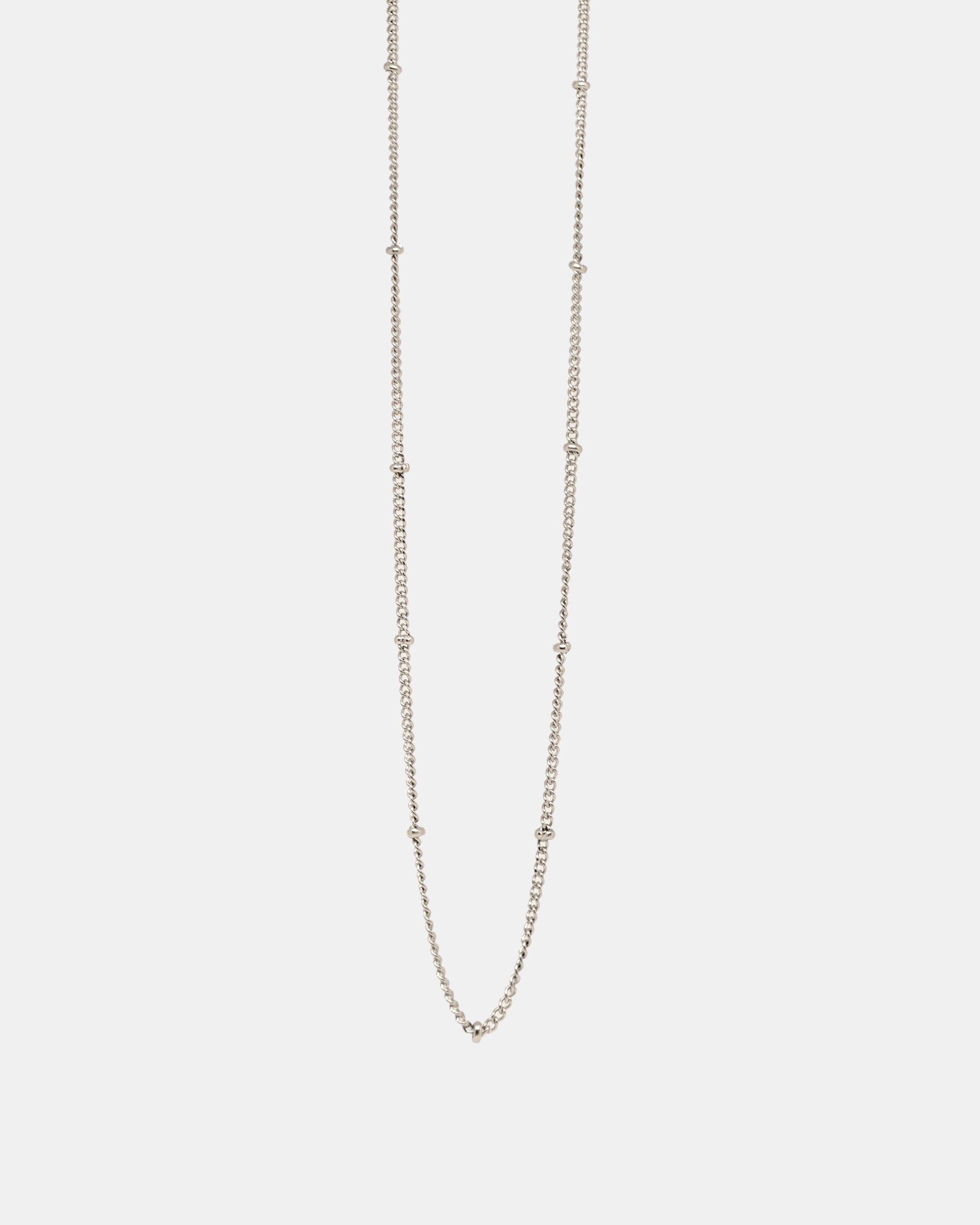 Beaded Necklace in Silver