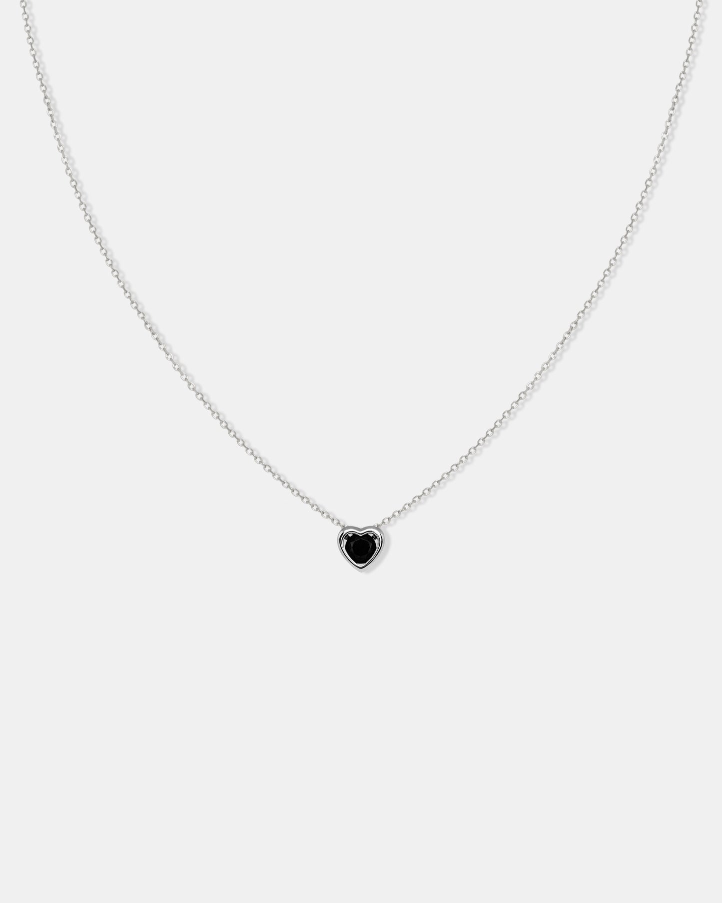 Black Heart Pendant Necklace