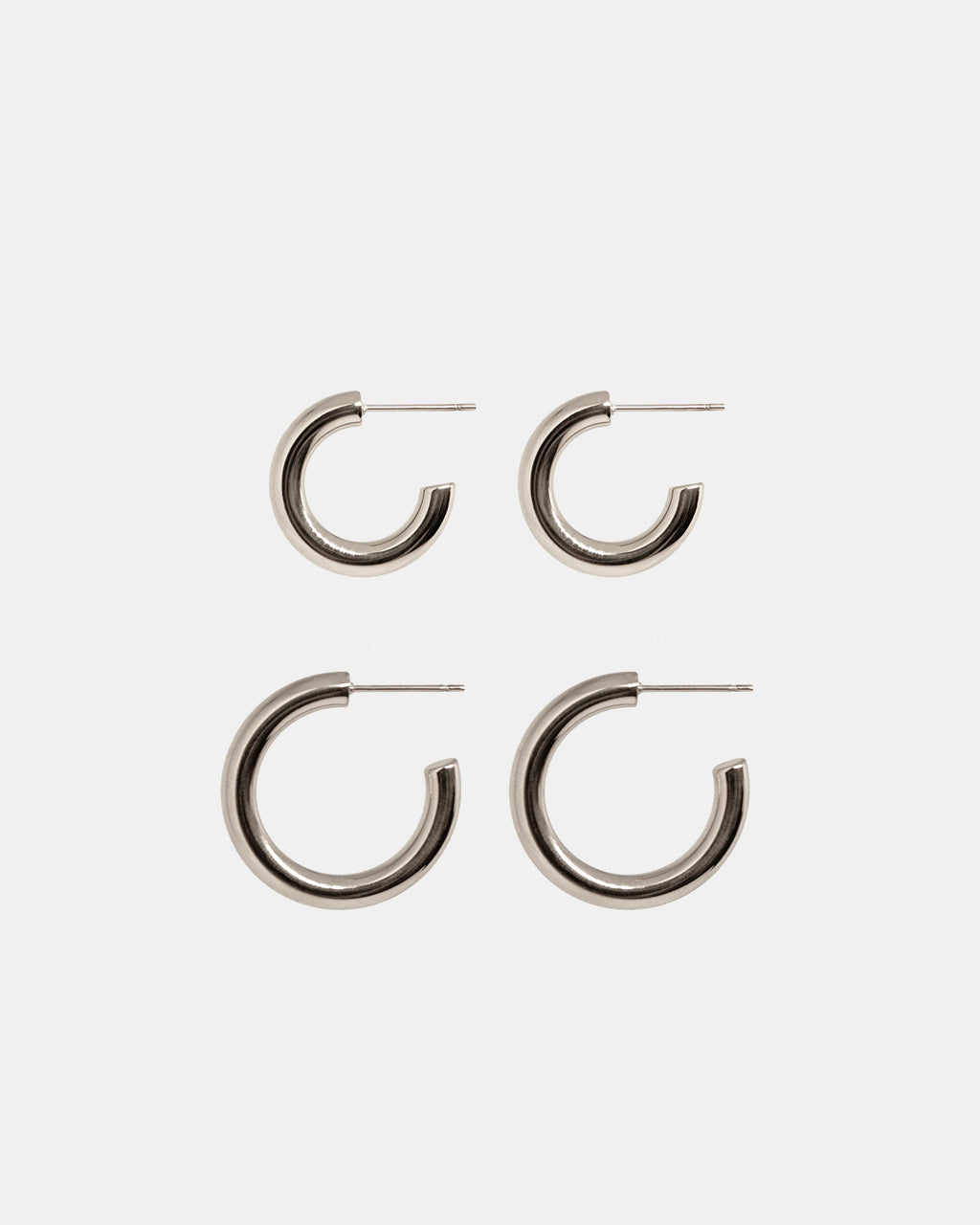 Classic Bold Hoops Silver | 316L Stainless Steel | el-jo studio