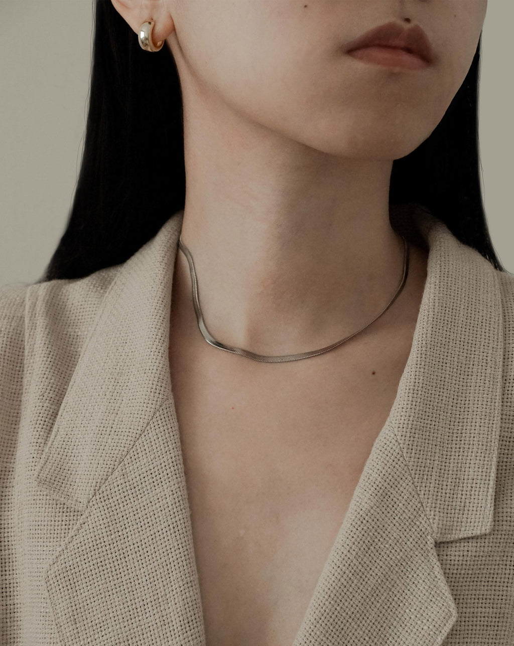 Satin Choker in Silver