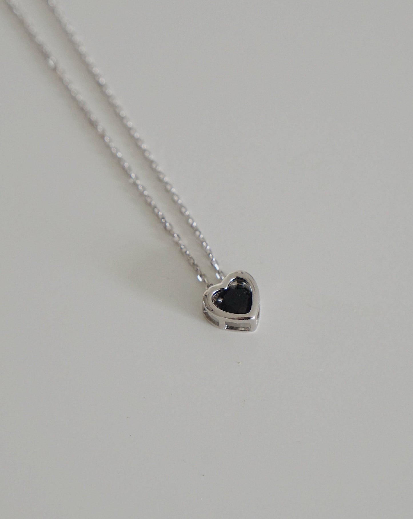 Black Heart Pendant Necklace