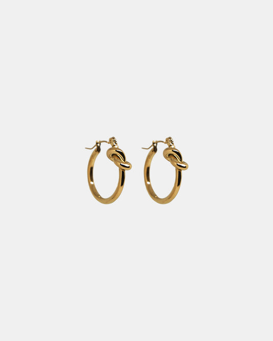 Classic Knot Hoops in Gold