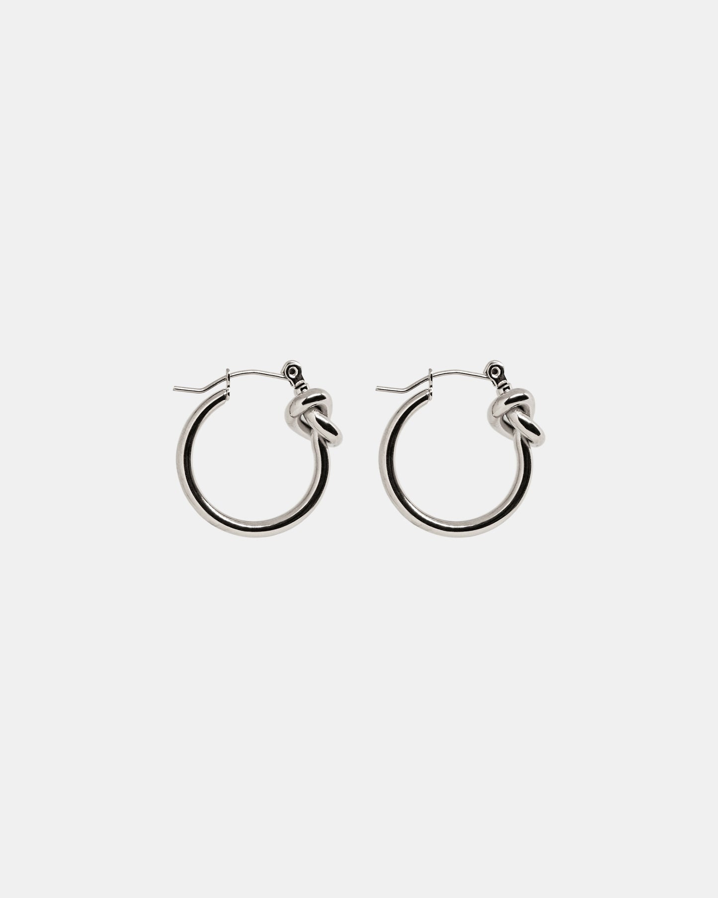 Classic Knot Hoops in Silver