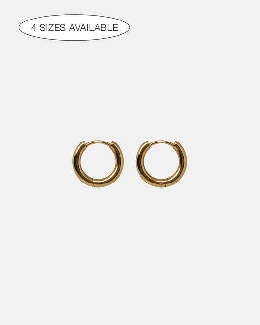 Imperfect: Midi Hoops in Gold